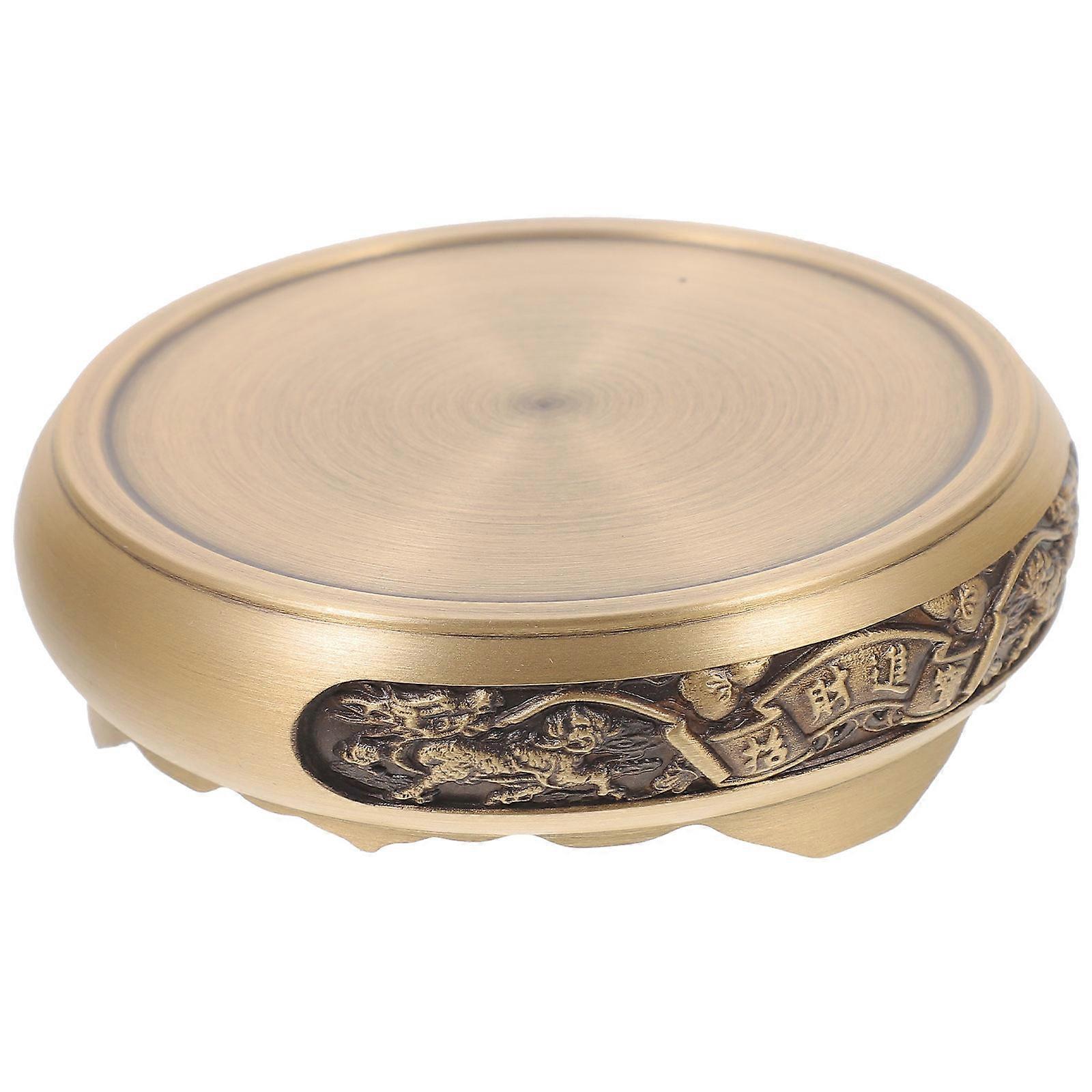 Copper Display Stand Round Incense Burner Base Suitable For Home Decor Item Heat-resistant 1Set