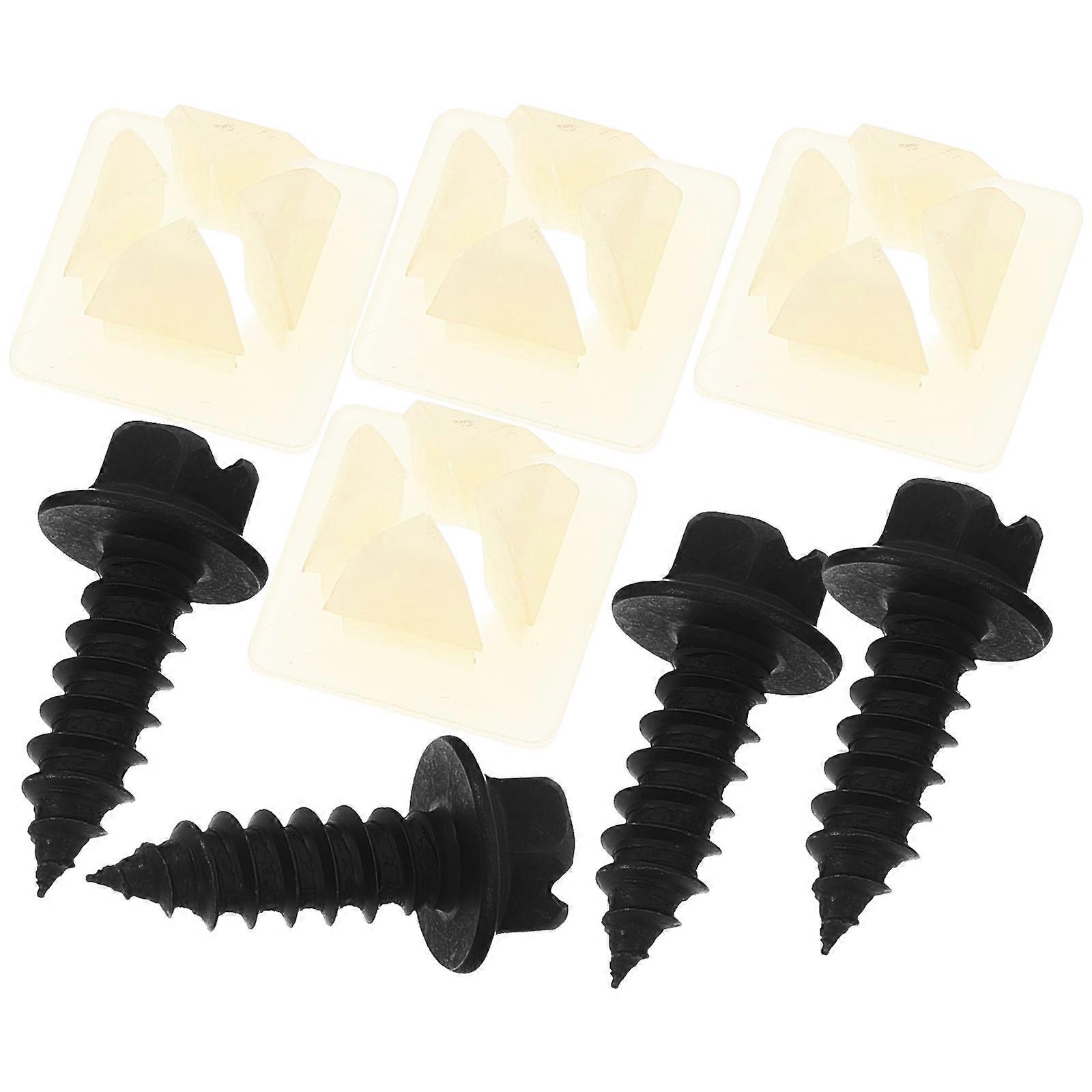 License Plate Accessories 3 Sets License Plate Clips Fast Installation Automotive Maintenance Vehicle High Hardness 4-Pcs