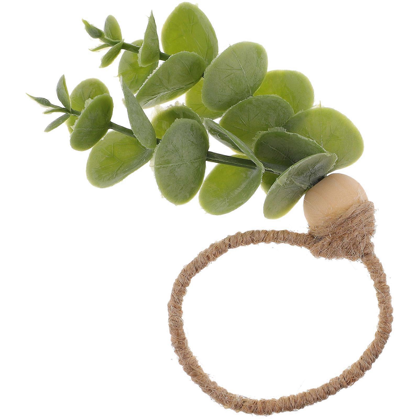 Napkin Rings Wooden Bead Napkin Ring for Dining Table 3Pcs Set