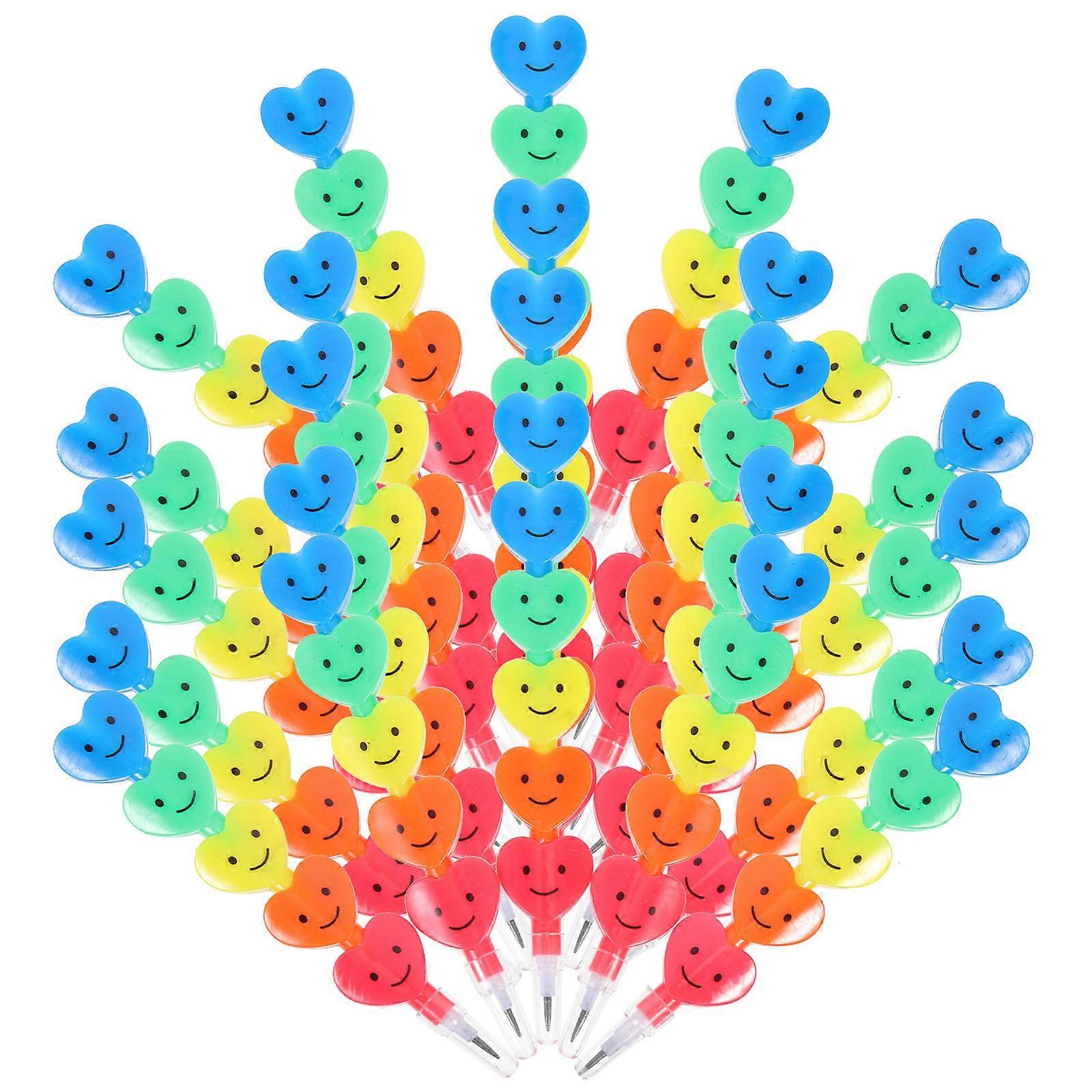 40 Pcs Heart Shaped Writing Pencils For Children Party Classroom Assorted Color