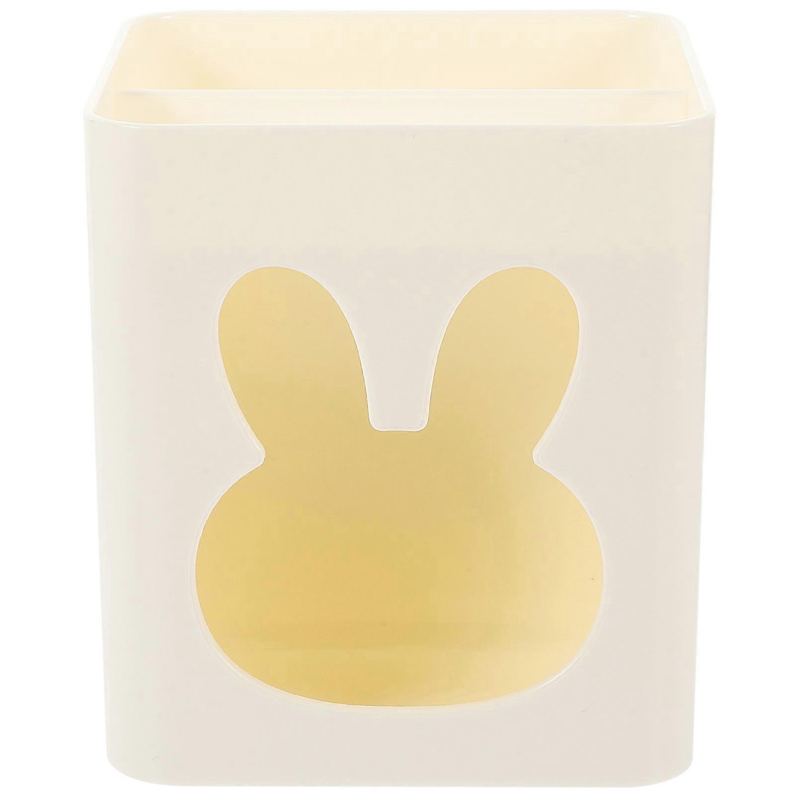 5Pcs White Pen Holder Storage Solution For Students Children Office Workers Simple Design Saving Desk Space