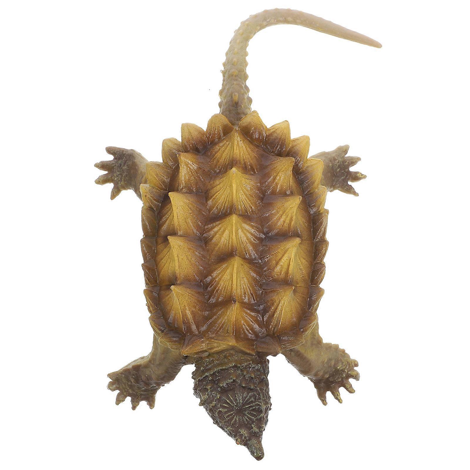 Artificial Turtle Model 3Pcs Simulation Animal Figurine Brown Realistic Shape Classroom Use Decoration
