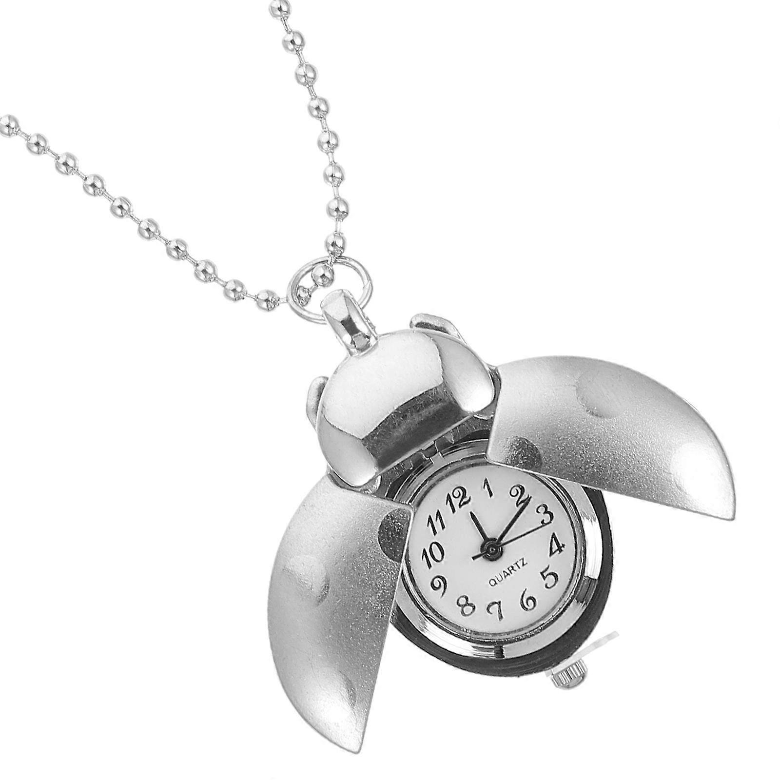 Delicate Round Pocket Watch Silver Color Classic Design For Gift Giving Decorative Needs 1Pack