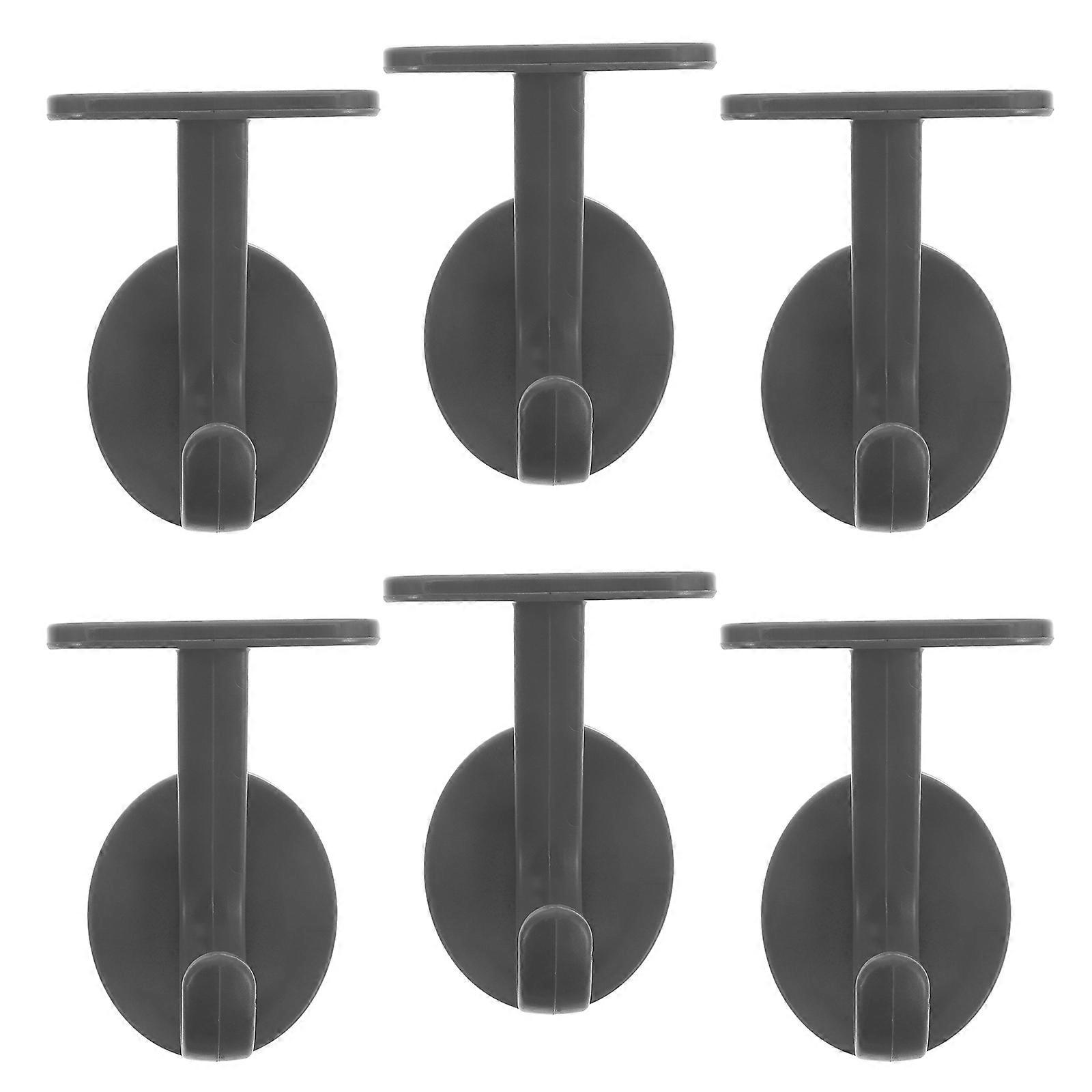 30 Pcs Wall Mounted Adhesive Hooks For Entryway And Home Organization Grey Sleek Style With Strong Adhesion