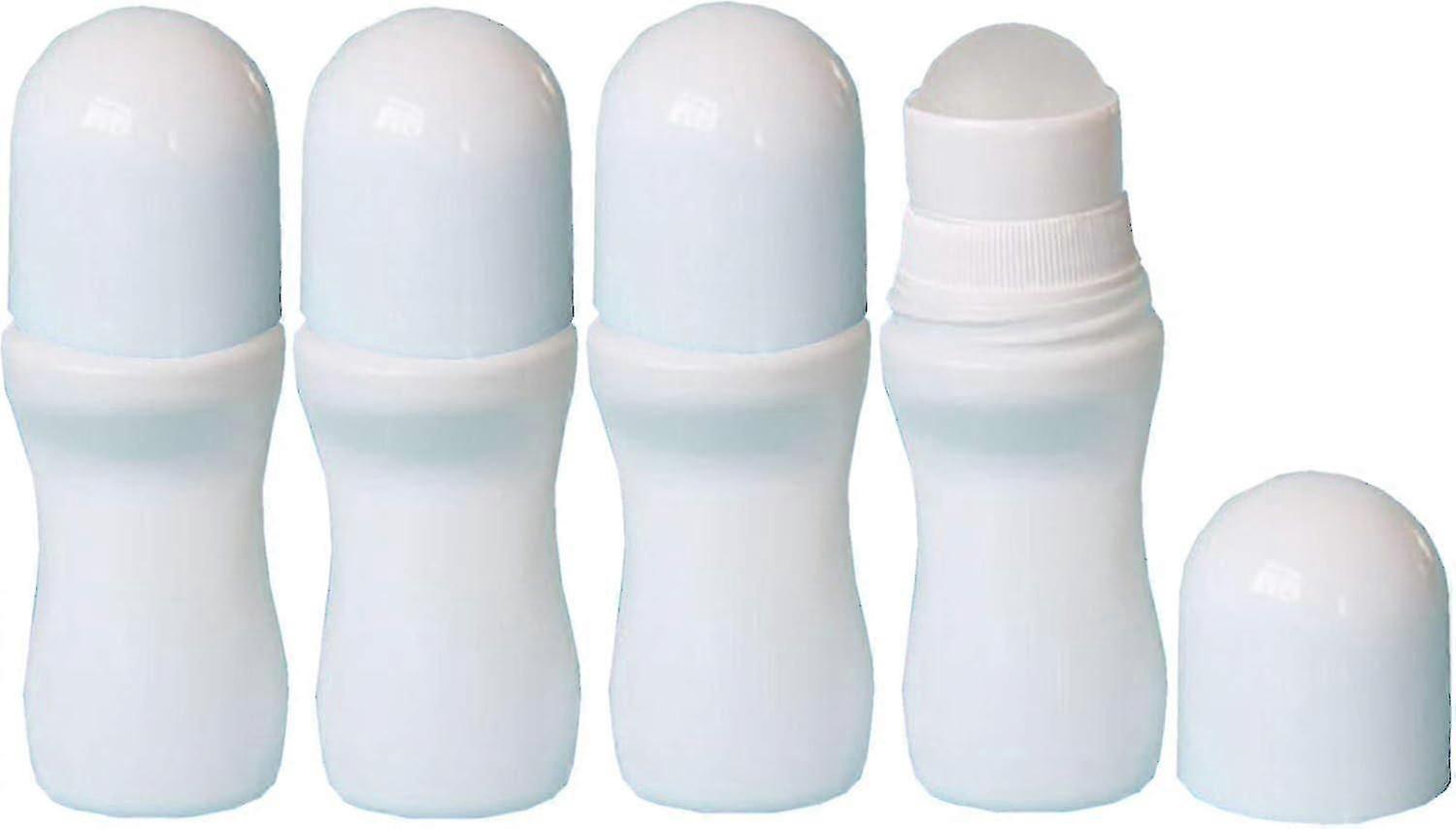 6 Pack 30ml Empty Refillable Deodorant Bottles Leak Proof Plastic Massage Roller Bottles with Roller Ball