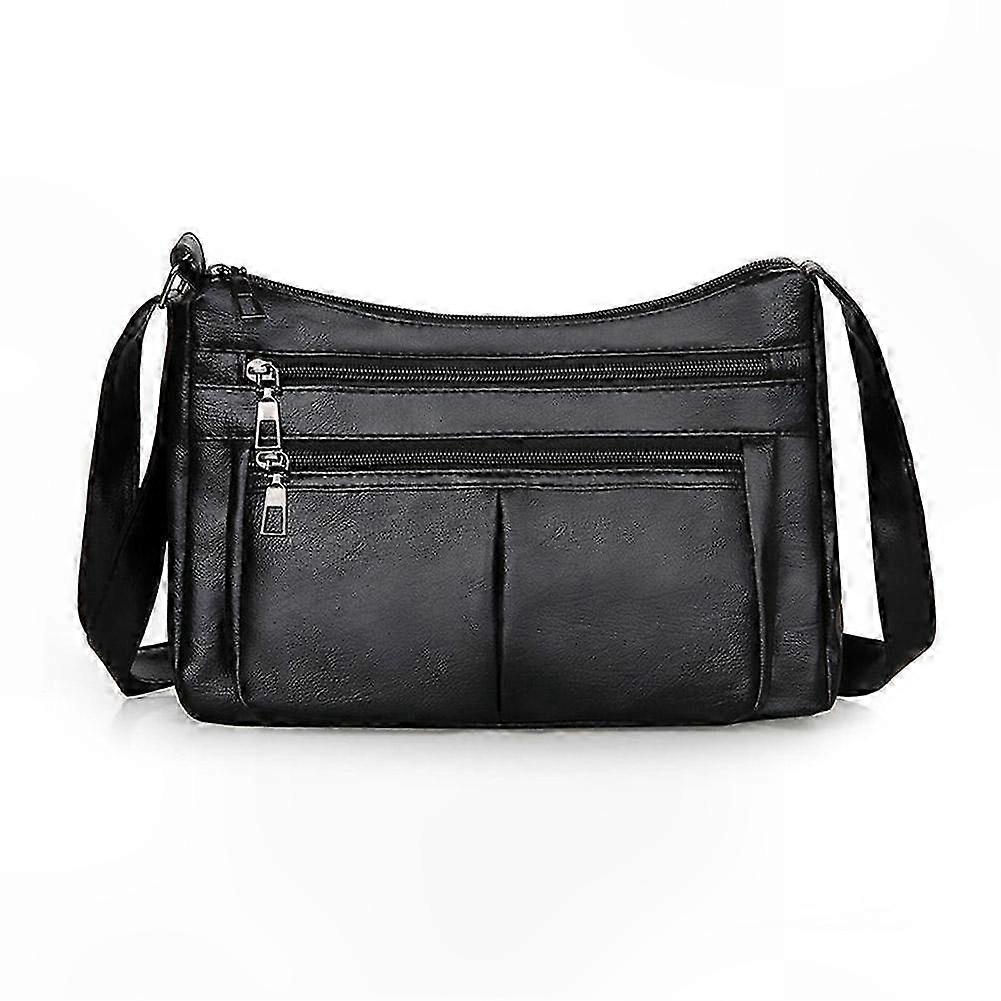 Multi-Layer Genuine Leather Shoulder Bag for Stylish Everyday Use