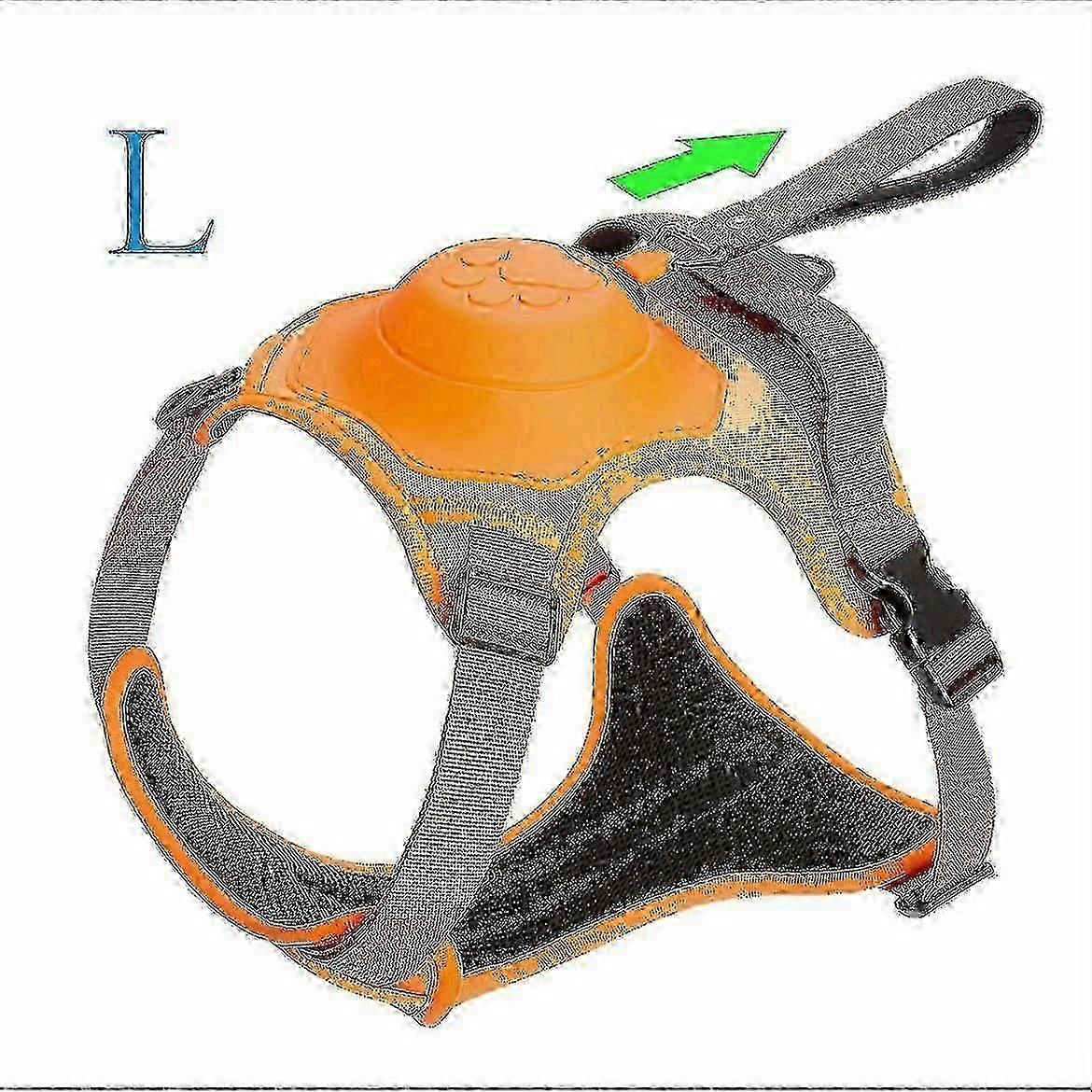 Elevated Dog Harness with Integrated Retractable Leash and Vestlike Construction