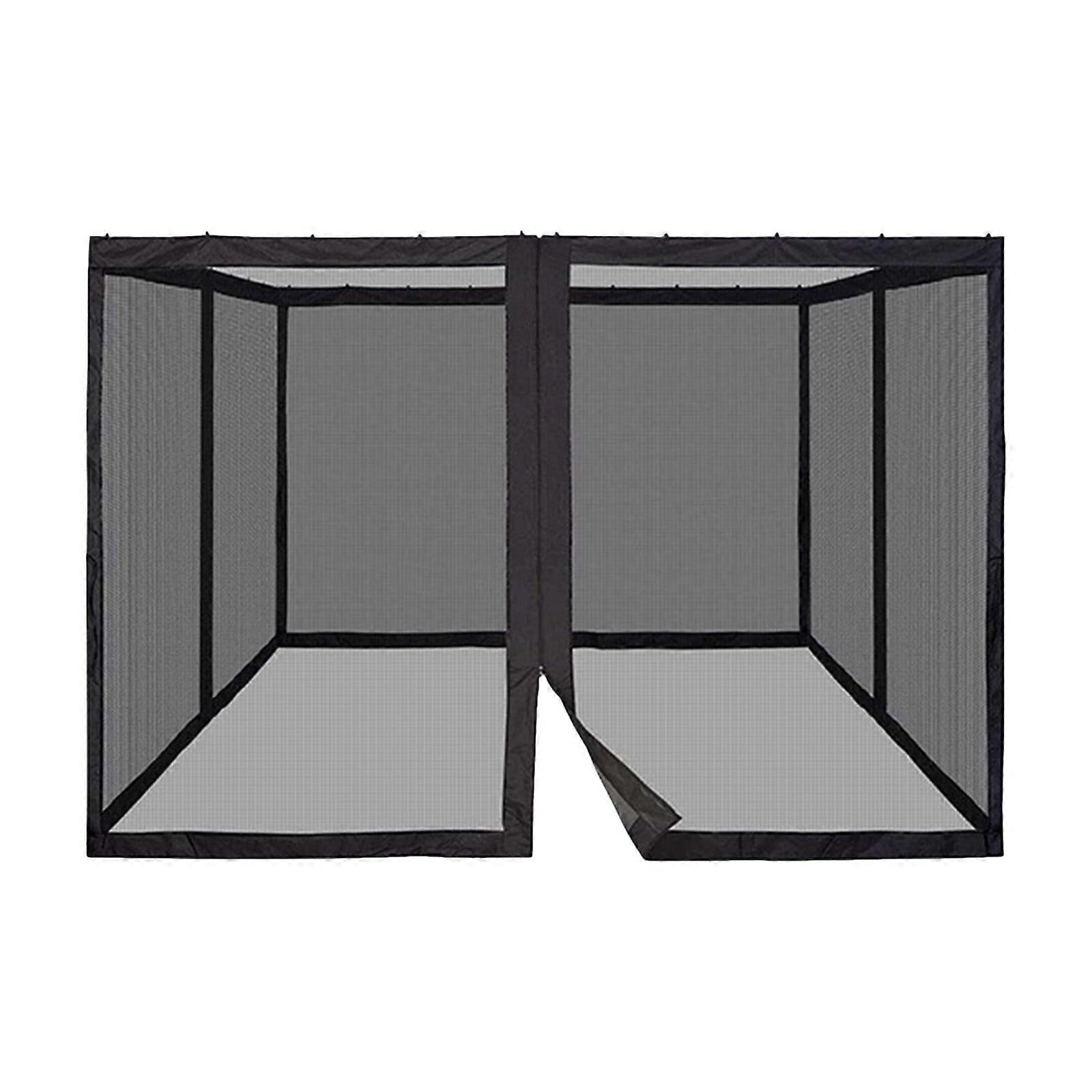 Mosquito Netting With 4 Side Zipper For Universal Outdoor Up Canopy Tent,DIY Curtain Style Canopy Screen Walls (Only Mosquito Net)