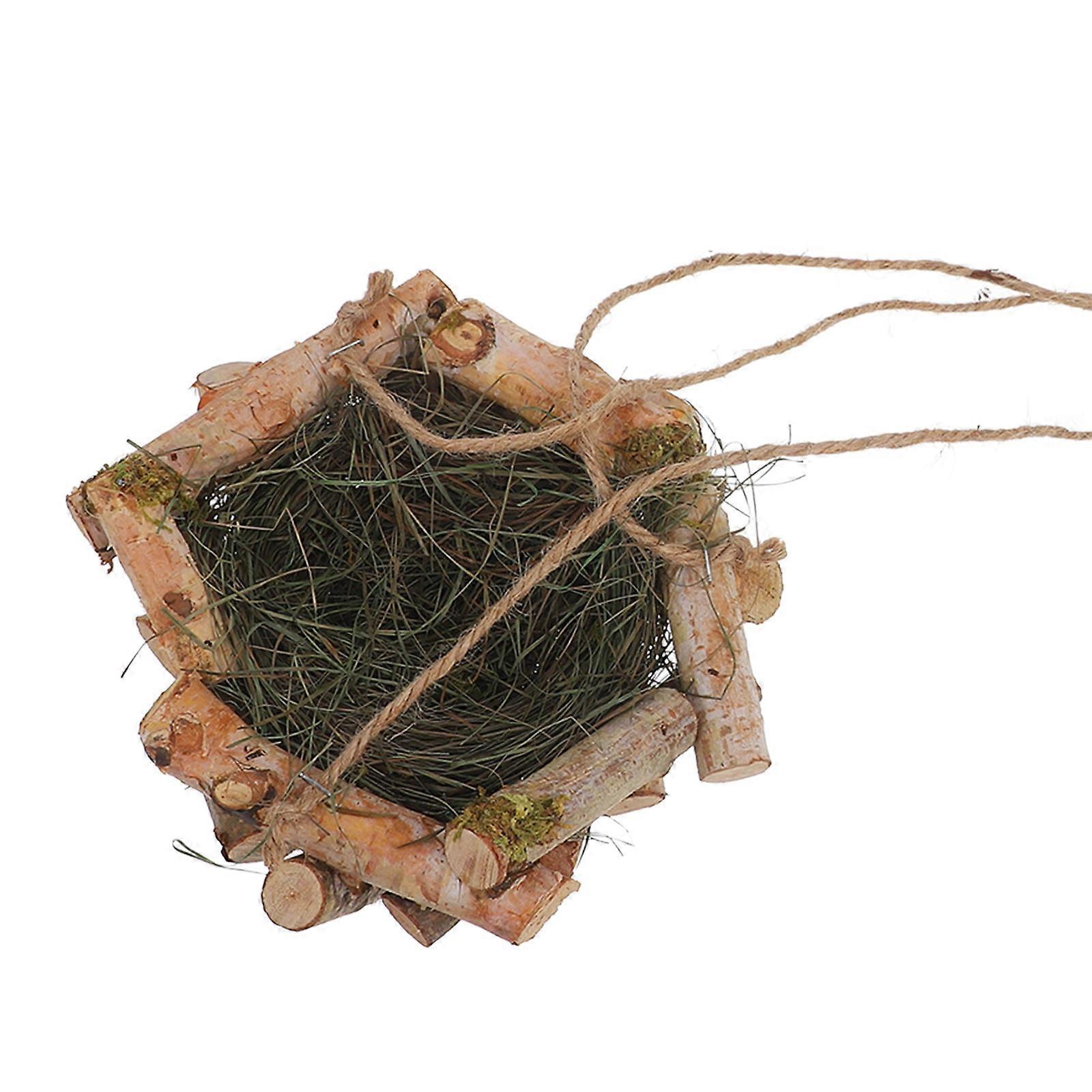 Handmade Bird Nest Decor for Garden and Home Hanging 2Pcs Natural Ornament