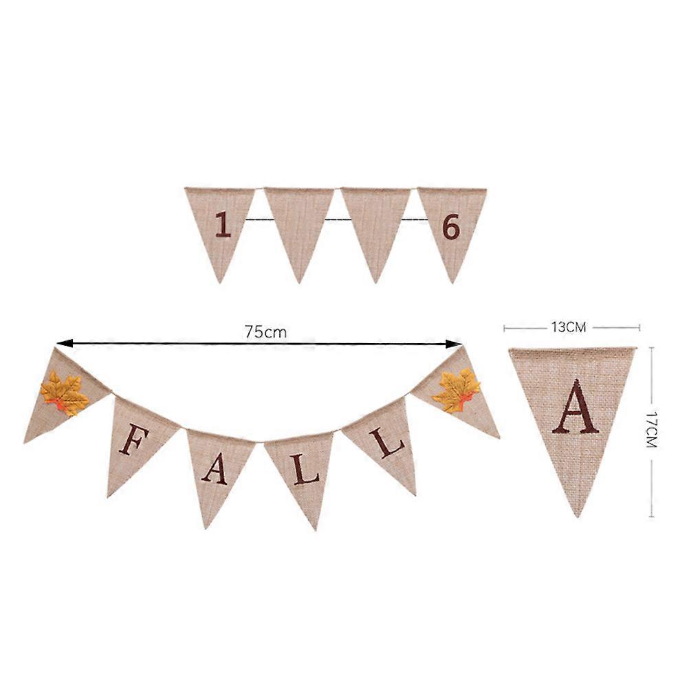 Fall Bunting Banner for Decoration Burlap Banner Thanksgiving Decor