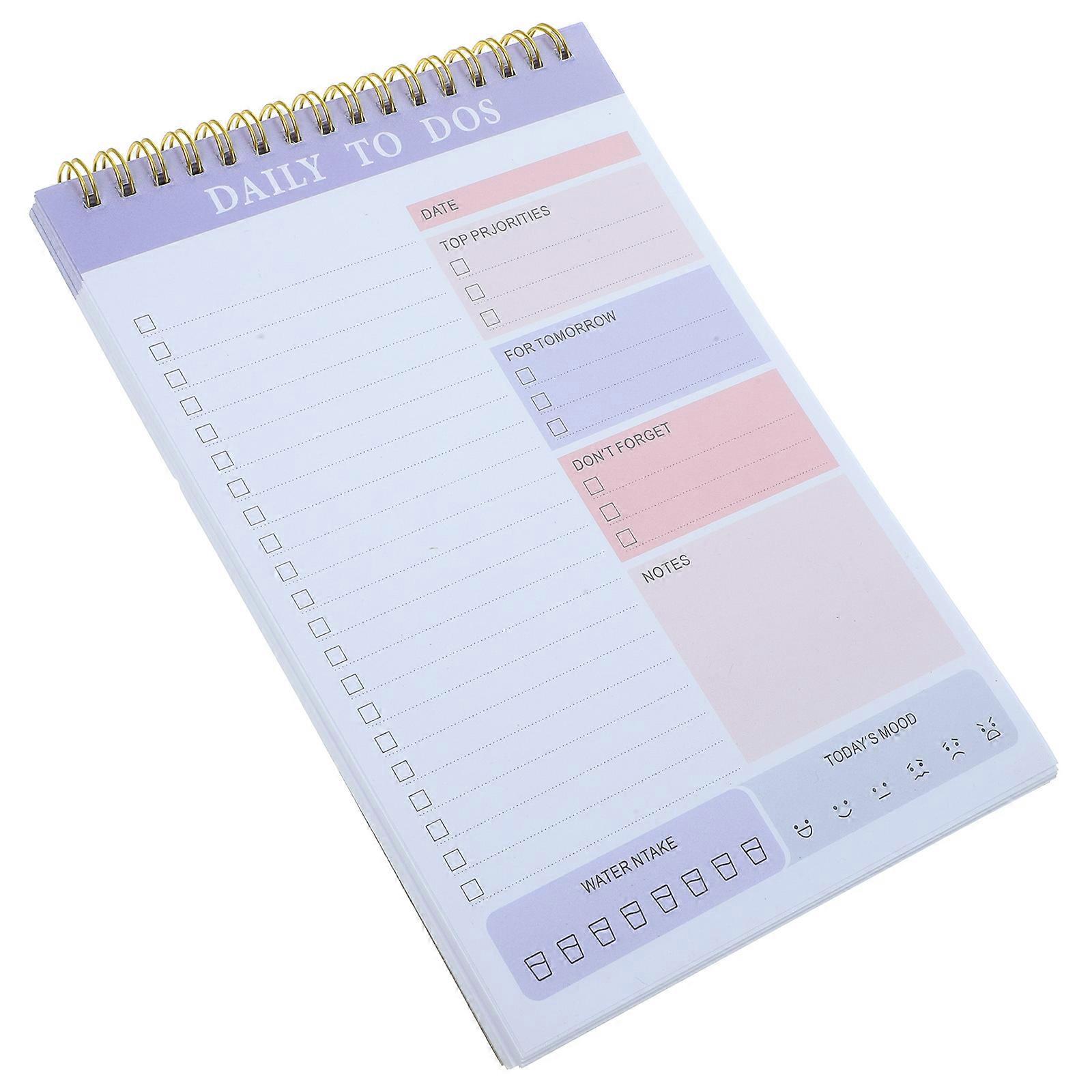 Daily Agenda Mini Notepad For Everyday Use With Double Coil Design 60 Sheets Functional 1Set