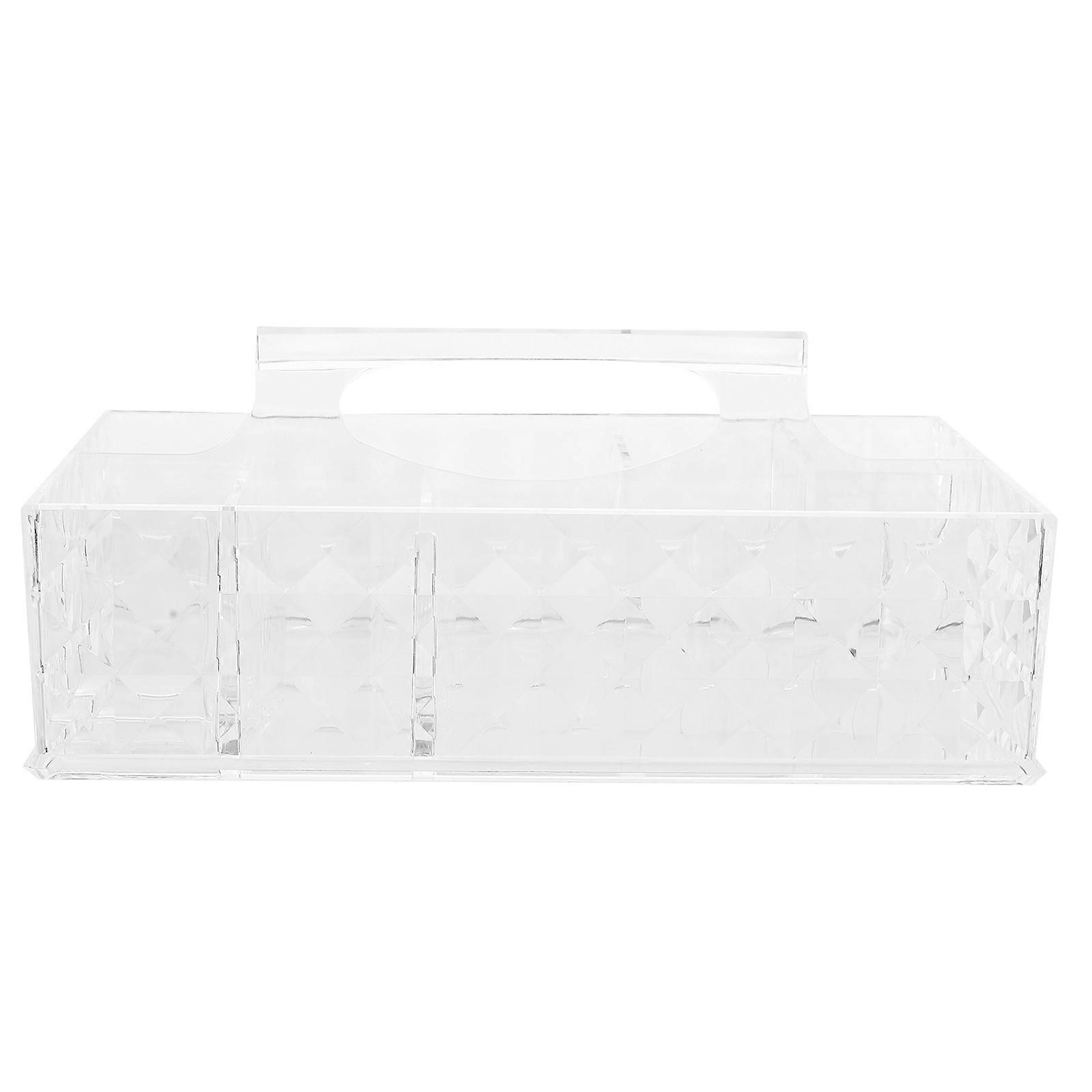 Makeup Storage Holder Portable Handle Desktop Storage Box for 3Pcs