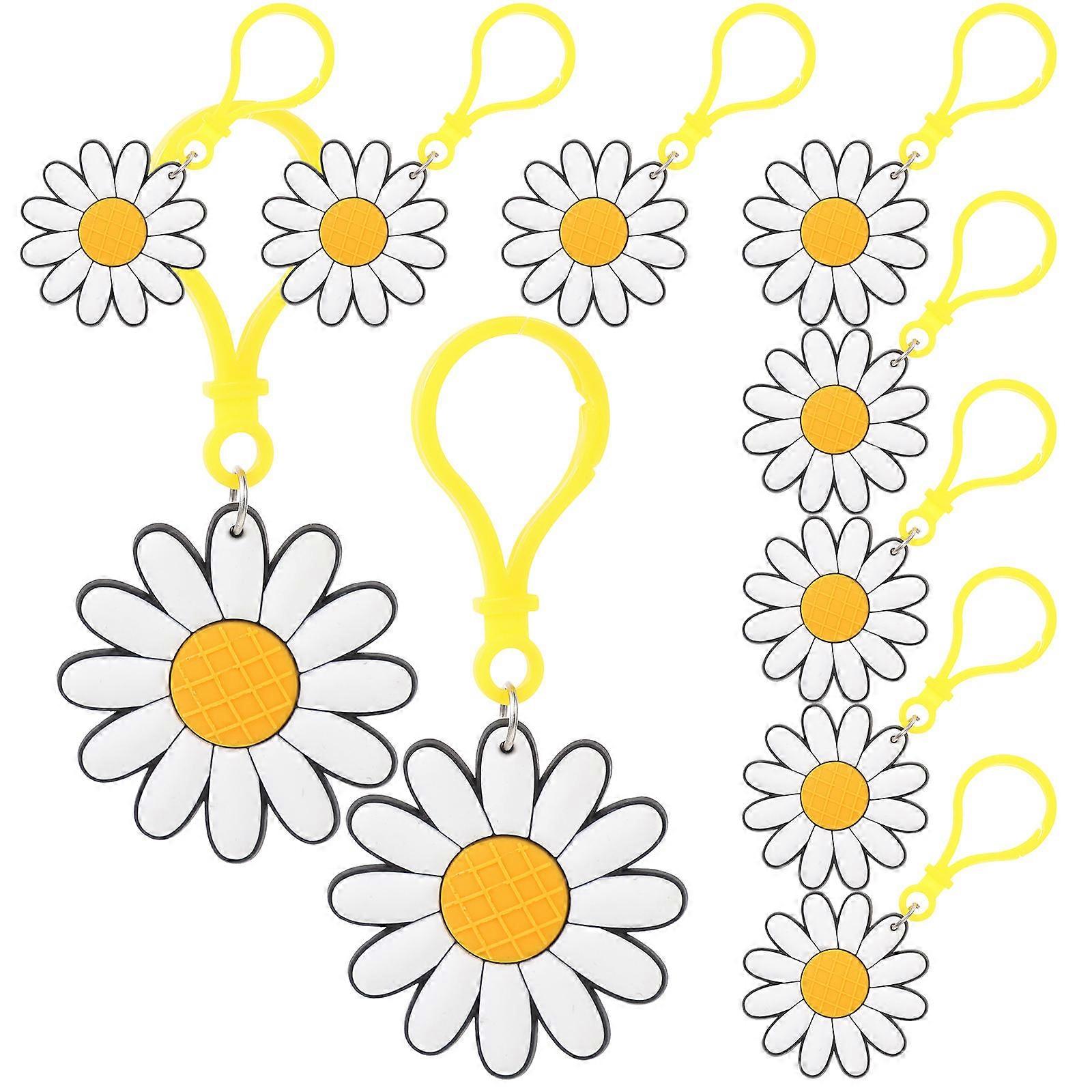 Daisy Keychains Bag Pendant Flower Keychain Accessories 72Pcs