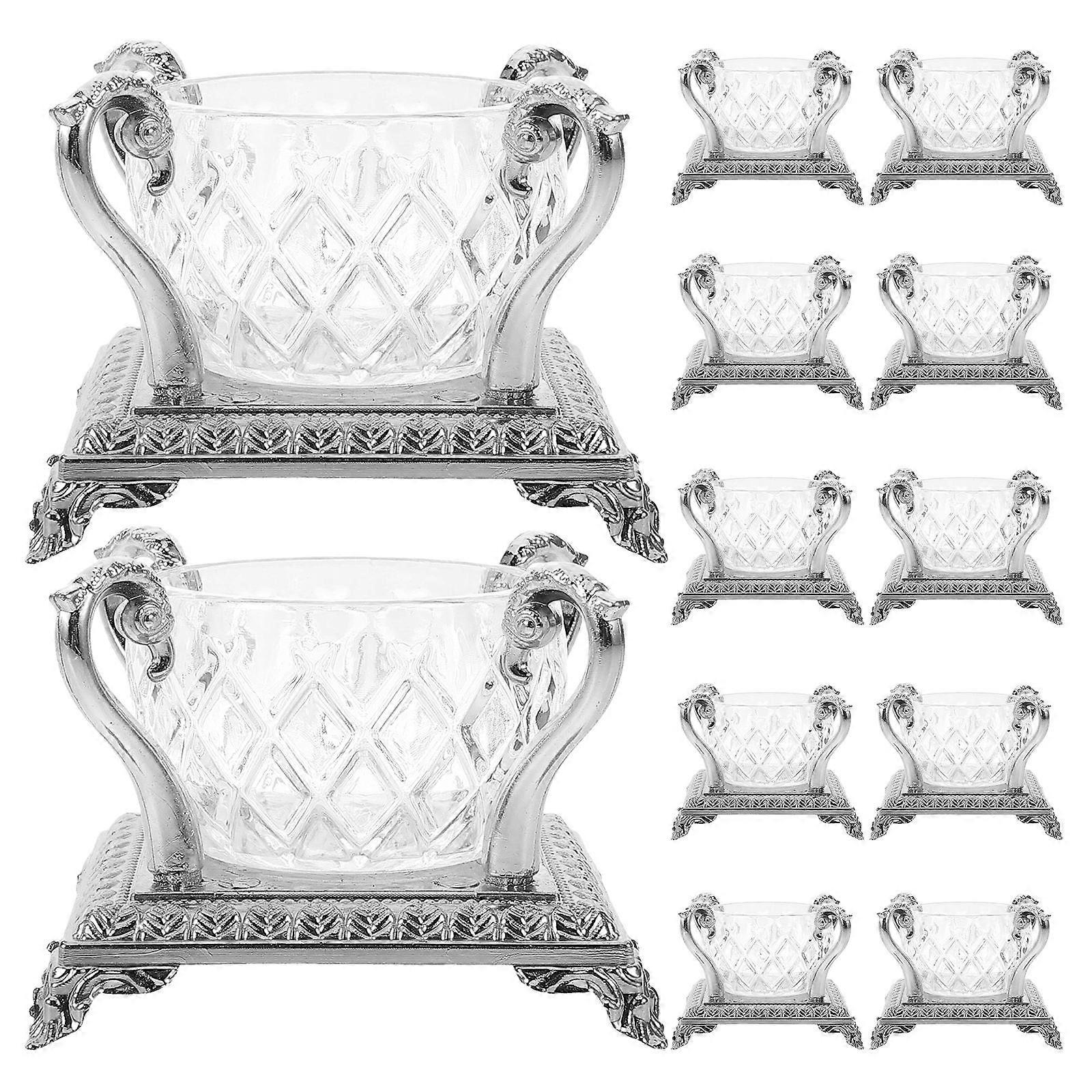 Silver Wedding Candy Bowl Holder for Serving 60Pcs Party Candy Display