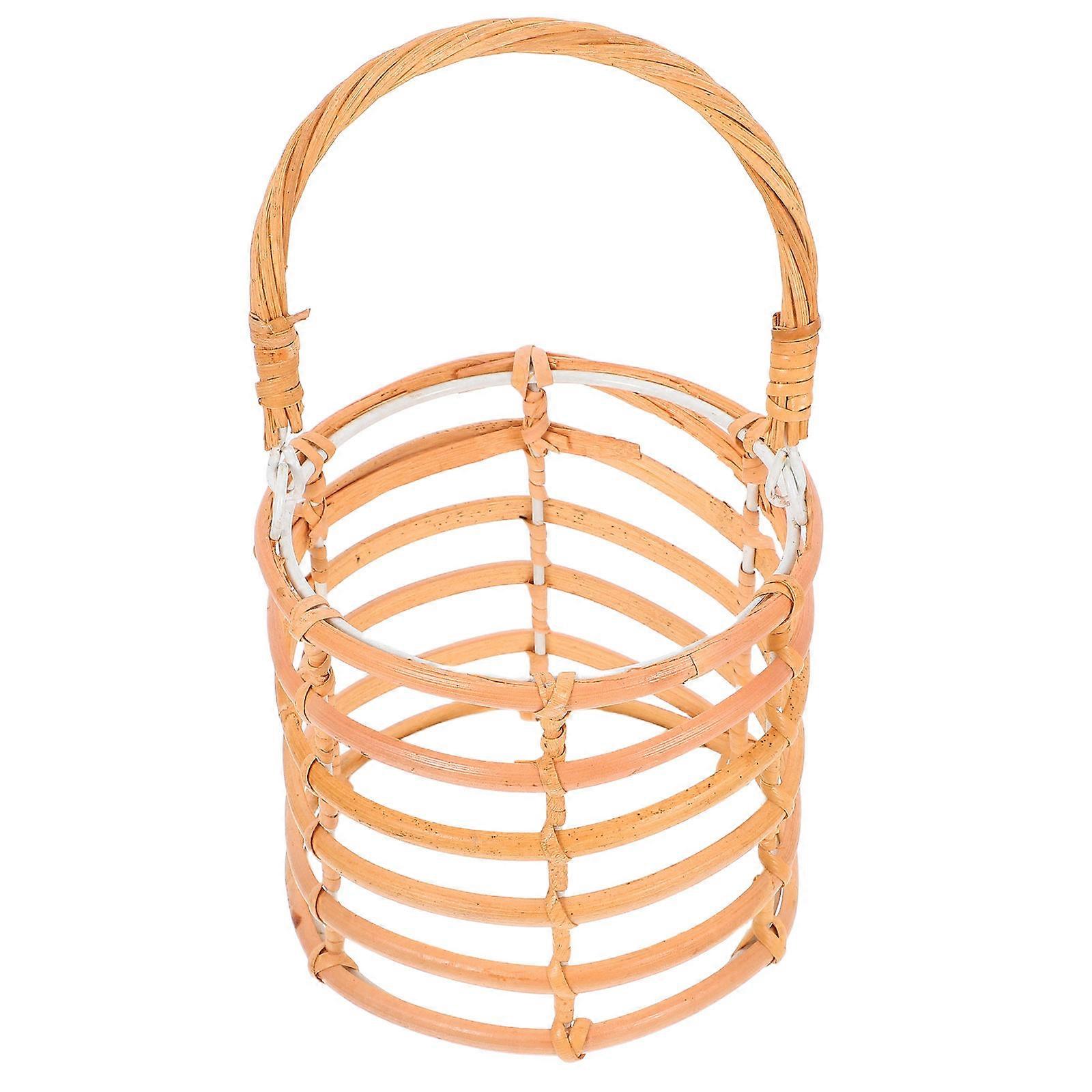 Beige Woven Rattan Lantern for Rustic Decor 3Pcs Pack