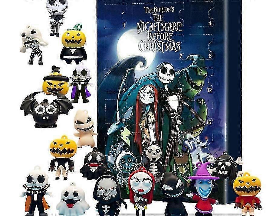 Mareridt før jul Eventyrkalender 2023 Blind Box Børnegave 24 Mareridt før jul Legetøj Blind Box Eventyrkalender Stil C