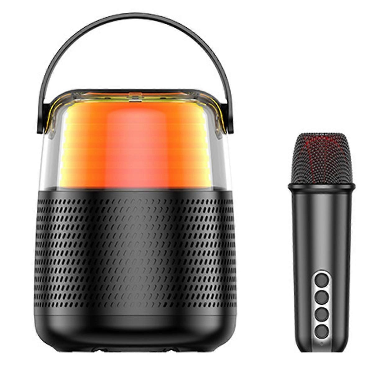 3000mAh 6W Colorful Bluetooth 5.3 Speaker RGB Light Home Subwoofer with Microphone Portable AUX TF C