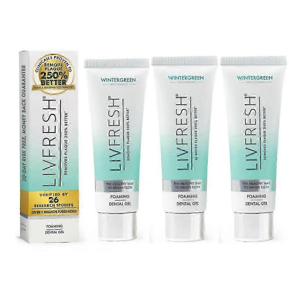 suitable for Livfresh Toothpaste Gel, Clinically Proven To Remove Plaque 250% Better