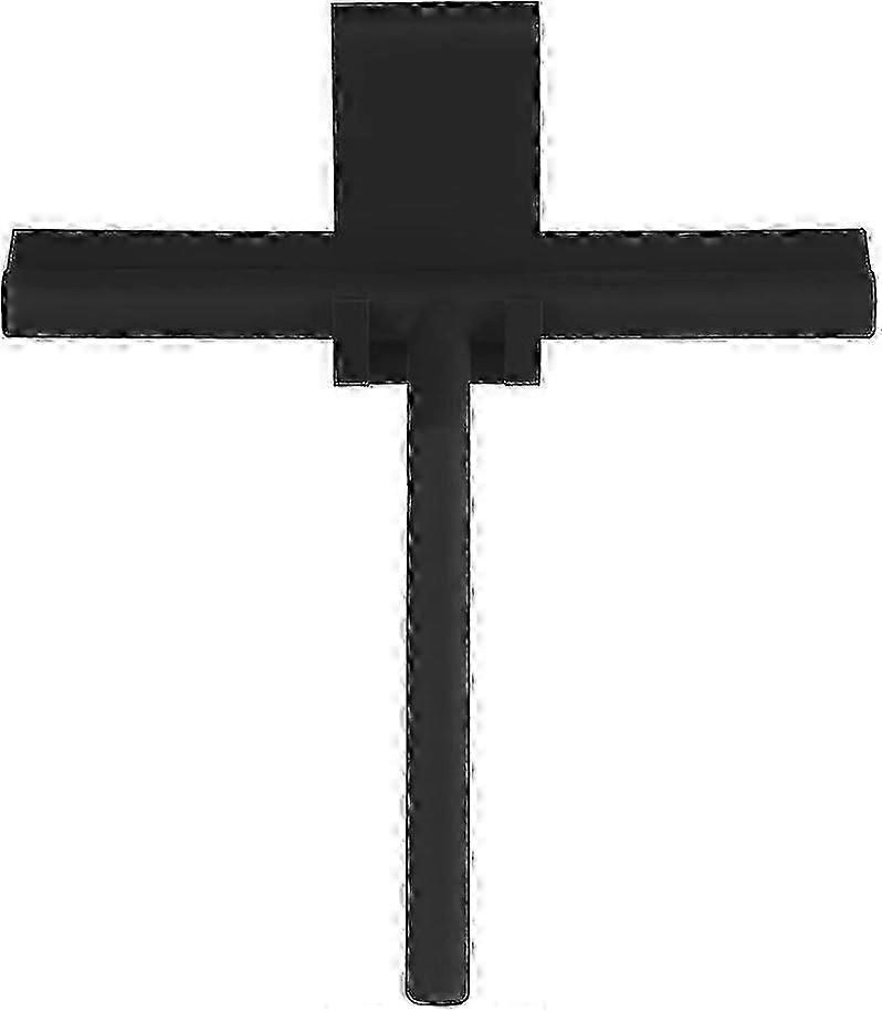Shower Squeegee Black Silicone, Squeegee Window Cleaner Glasses Cleaner with Hanging Hook(No Need to Install)