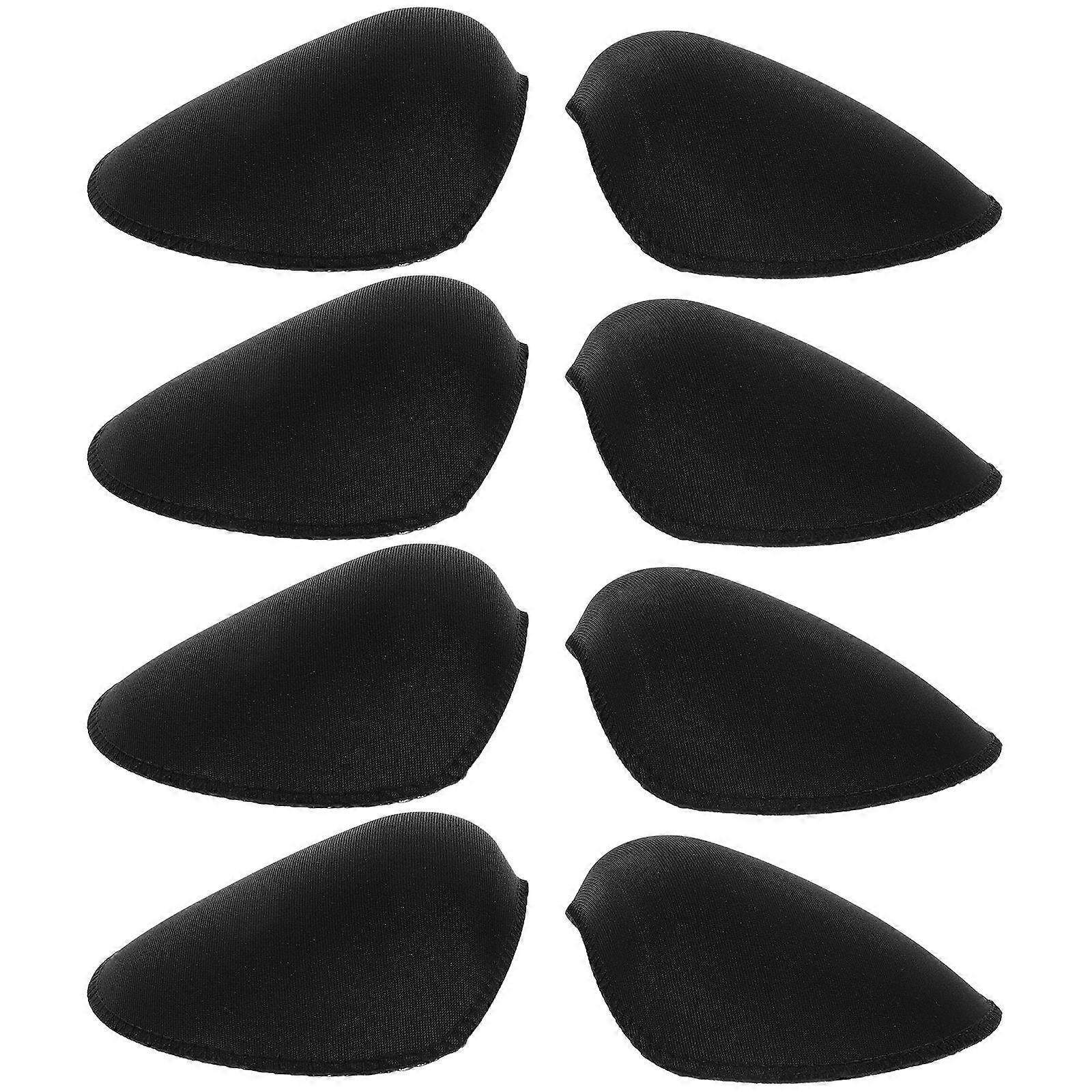 Shoulder Pads Adhesive Enhancer for Clothes 4Pairs Black Sponge Pads