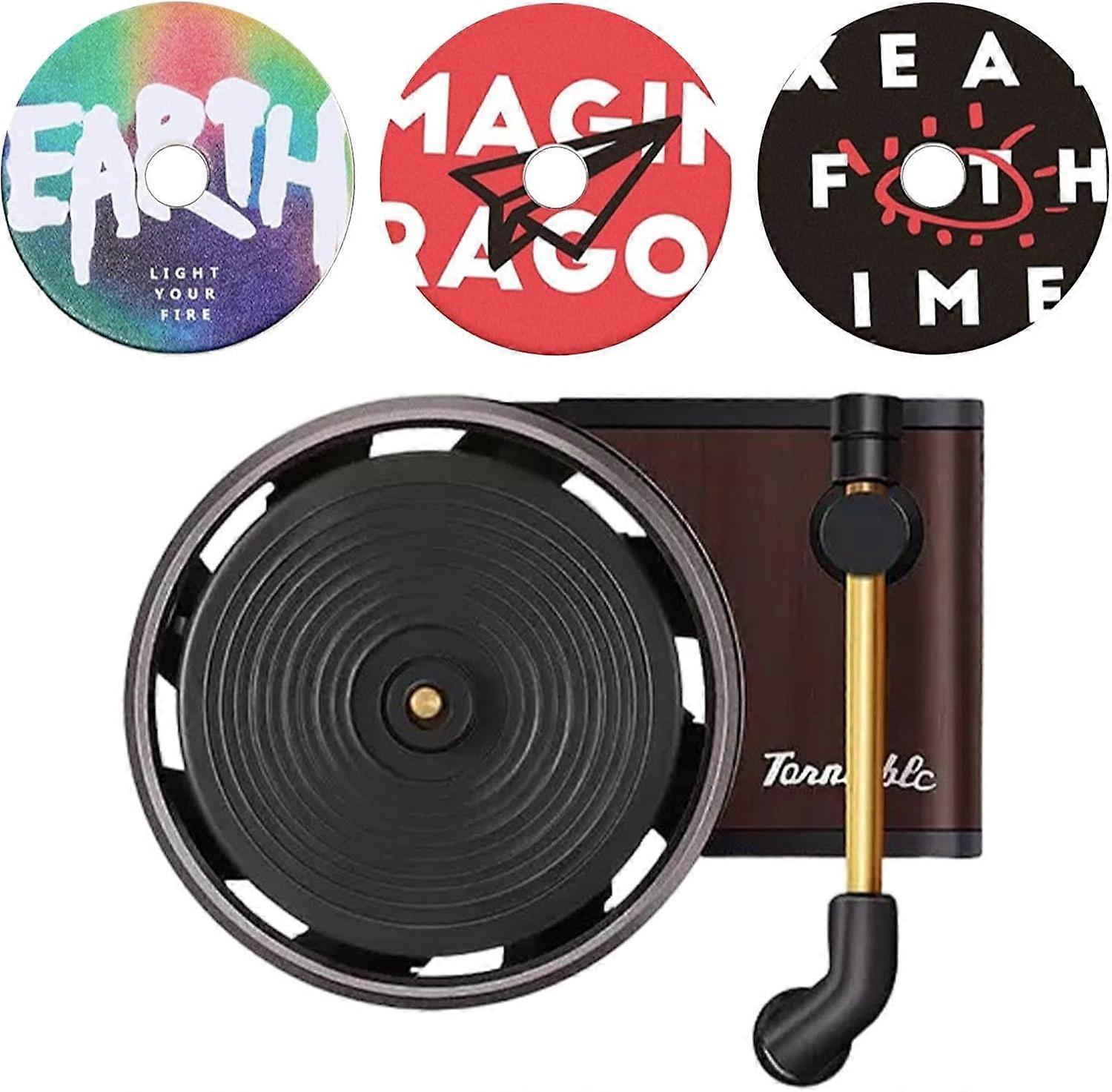 Car Air Diffuser, Retro Record Player Car Air Freshener Vent Clip, Car Aromatherapy Diffuser with 3 Aromatherapy Pads