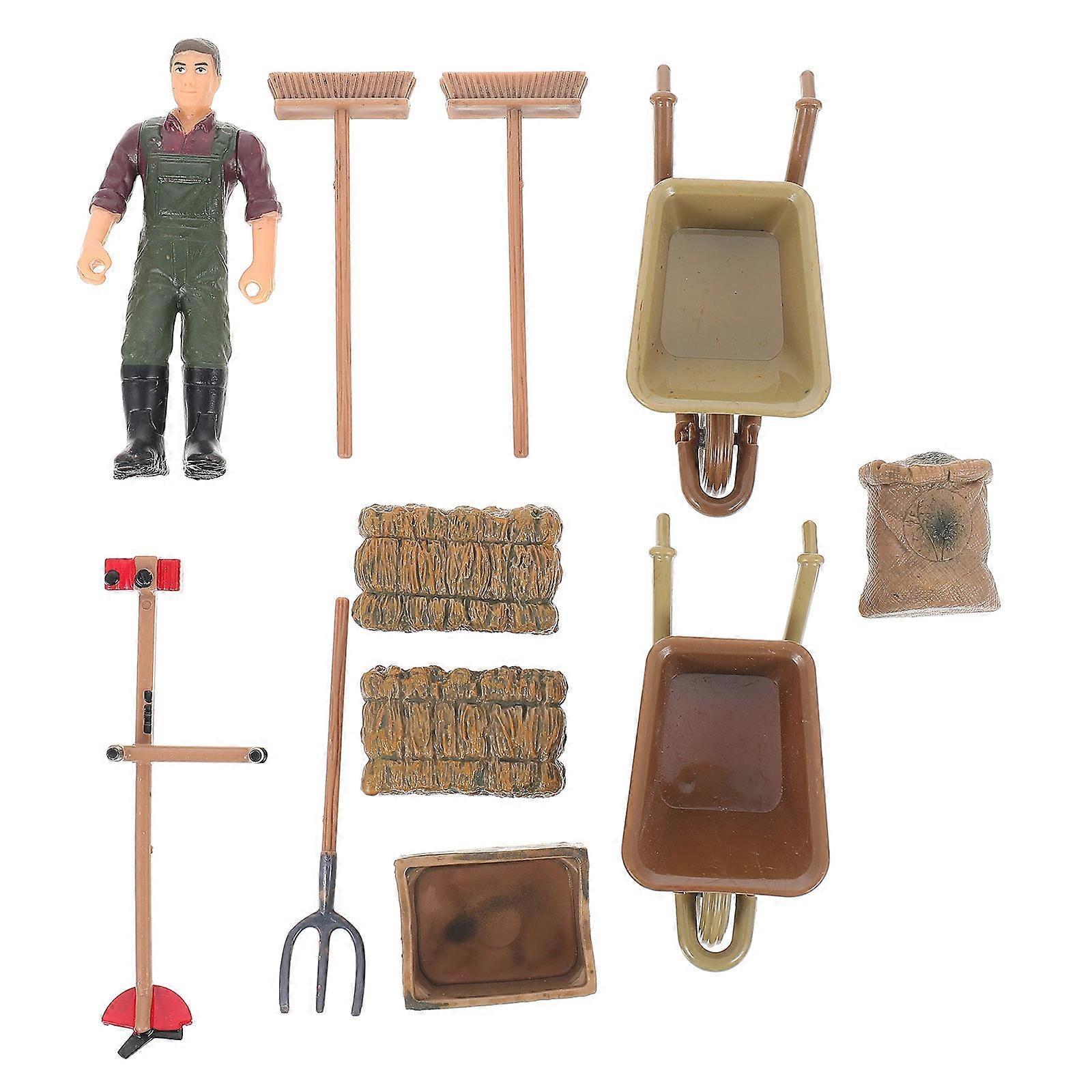 Simulation Farm Tools Model Artificial Farm Tools for Landscape Decor 22Pcs