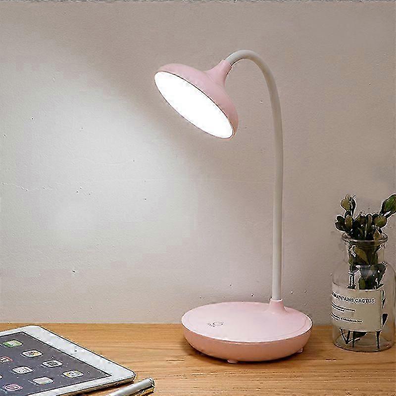 USB Rechargeable Desk Lamp 3-Level Touch Dimmable LED Reading Light for Study, Bedroom & Dorm