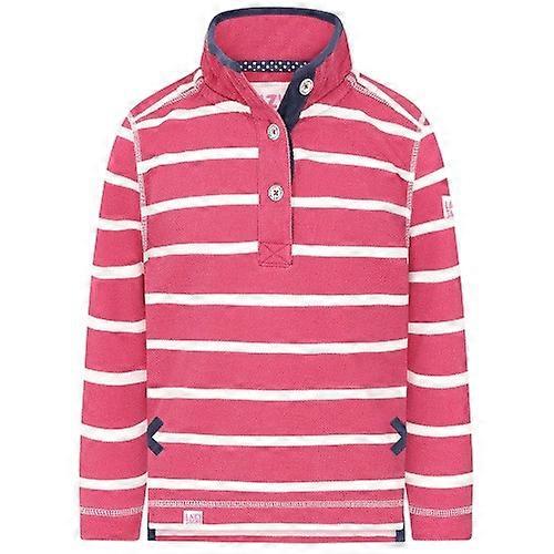 Lazy Jacks Girls Striped Pique Sweatshirt