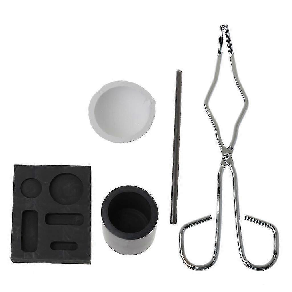 5pieces Graphite Crucible Set Ingot Mold Set High Purity Graphite Torch Melting