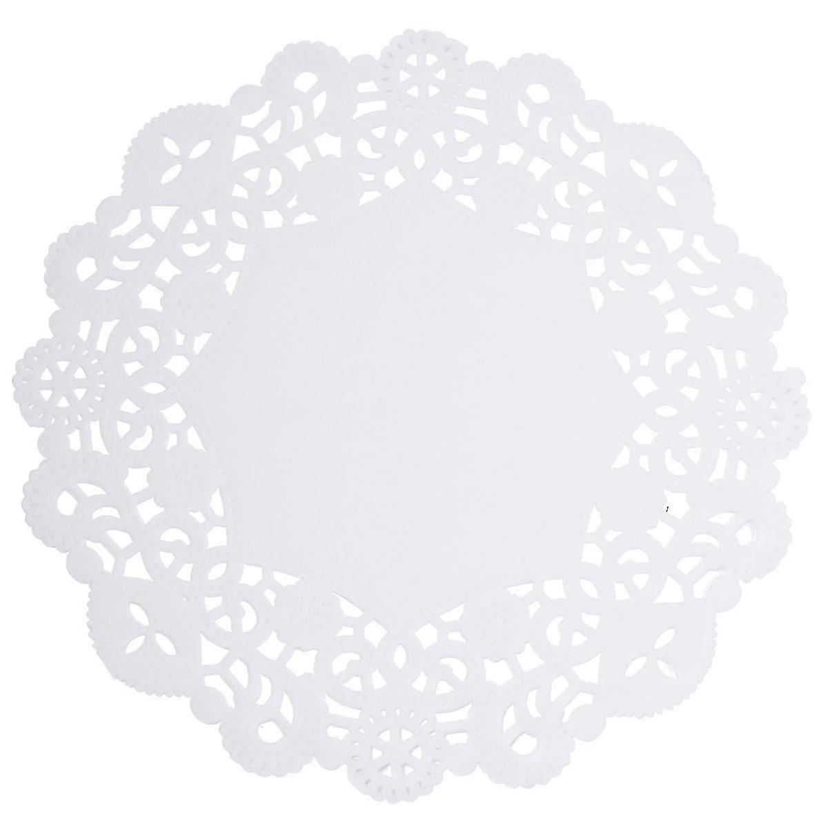 100 Pcs Circle Table Cover Paper Doilies Round Cake Pad Paper Lace Doilies Cake Serving Board Cardboard Cake Base