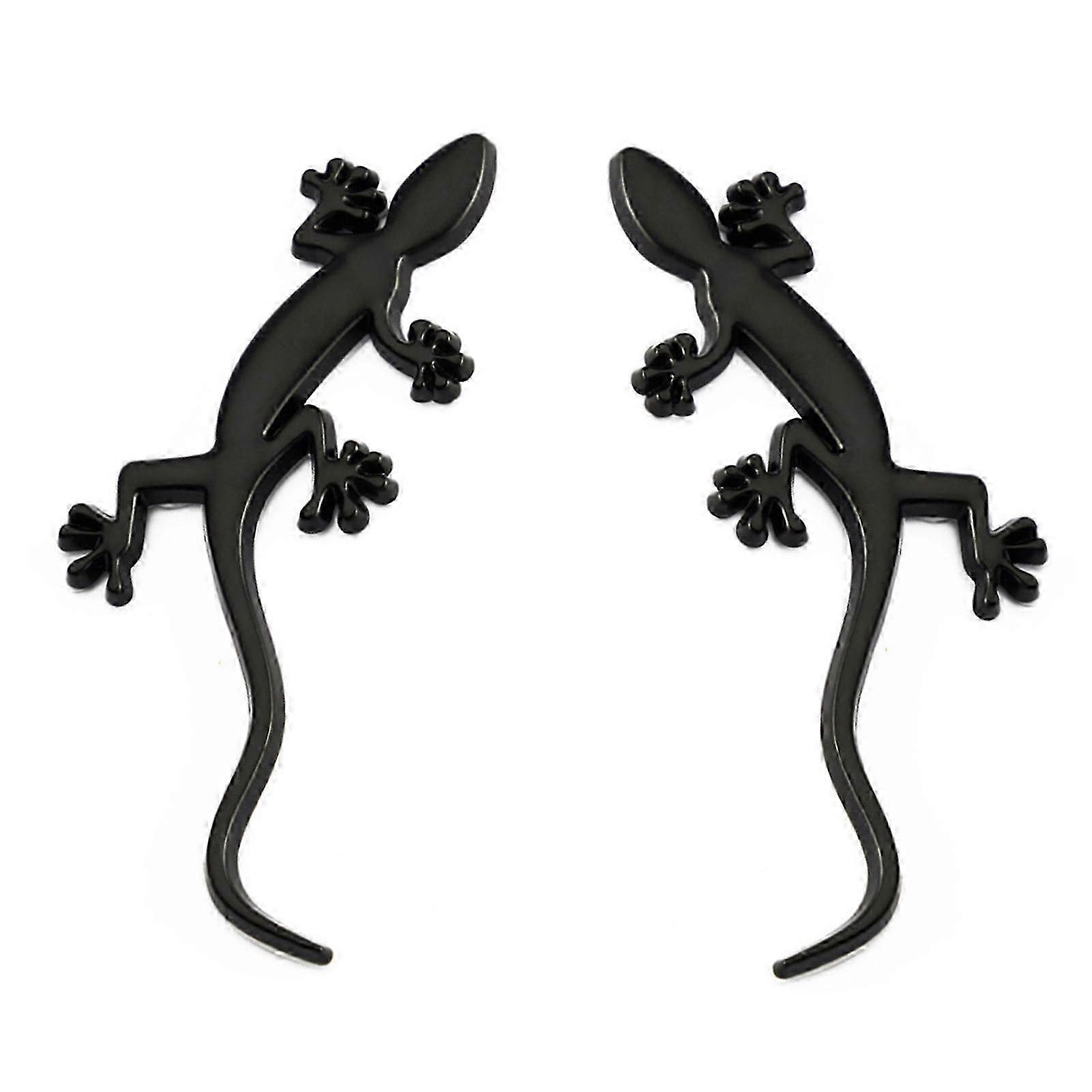 2 Pieces Decorative 3d Geckoes Car Emblems Metal Decals Badges For Body Dashboard Unique Vehicle Styling And Protection