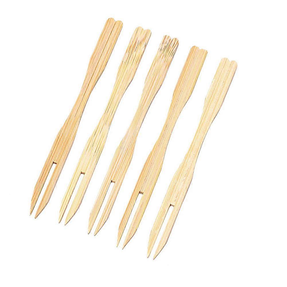 500 Garfos de Aperitivo de Bambu, Mini Garfos de Bambu de 3,5 Polegadas