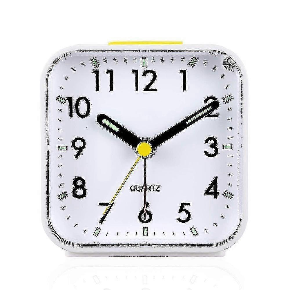 Silent Analog Alarm Clock Non Ticking, Gentle Wake, Beep Sounds, Increasing Volume, Battery Operated