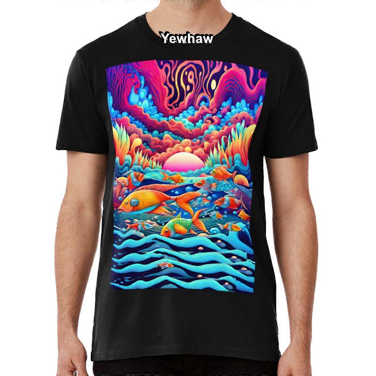 Psychedelic Ocean T-shirt Cool Patterns Boho Colours Nature