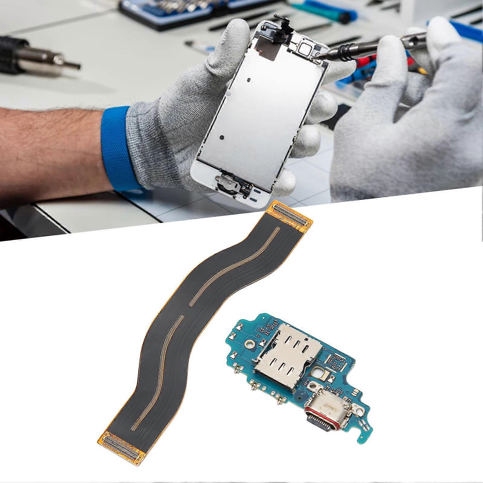 Charging Port Replacement for Galaxy S21 Ultra 5G G998B EU Version PCB USB C Dock Connector Flex Cable Repair Part with Tool Kit