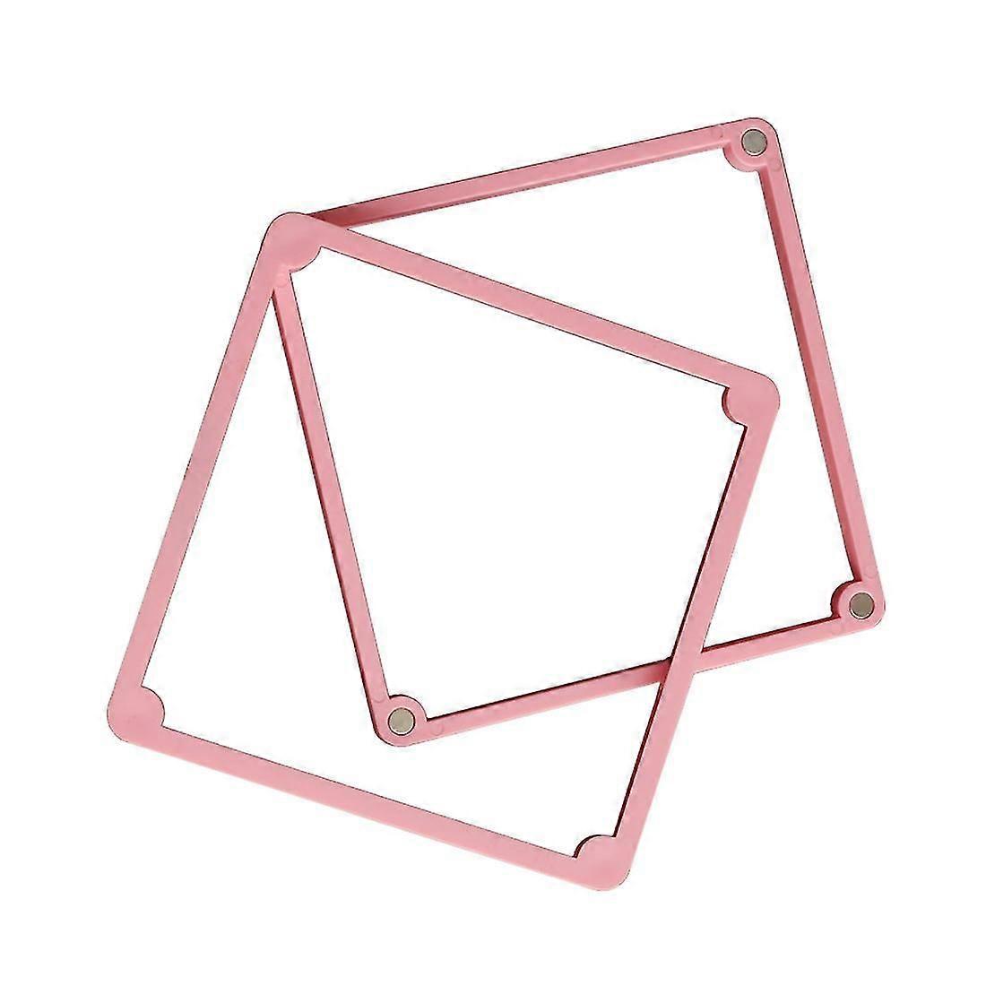 2 Pcs Square Cake Stencil Fixing Frames Non-toxic Printed Desserts Cookies Biscuit Mould Diy Baking Tools Accessory Ft