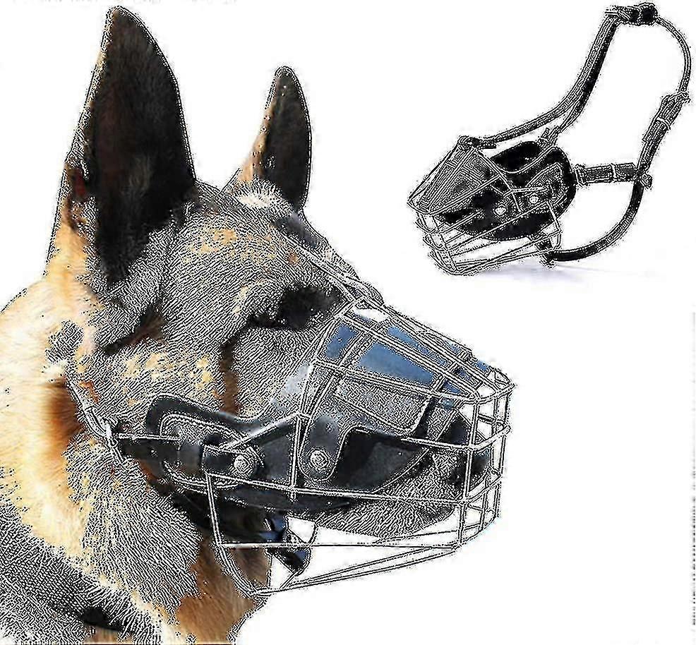 Nova alta qualidade robusto fio de fio de metal boca de cachorro para grande cão touro terrier bite proof bark chew