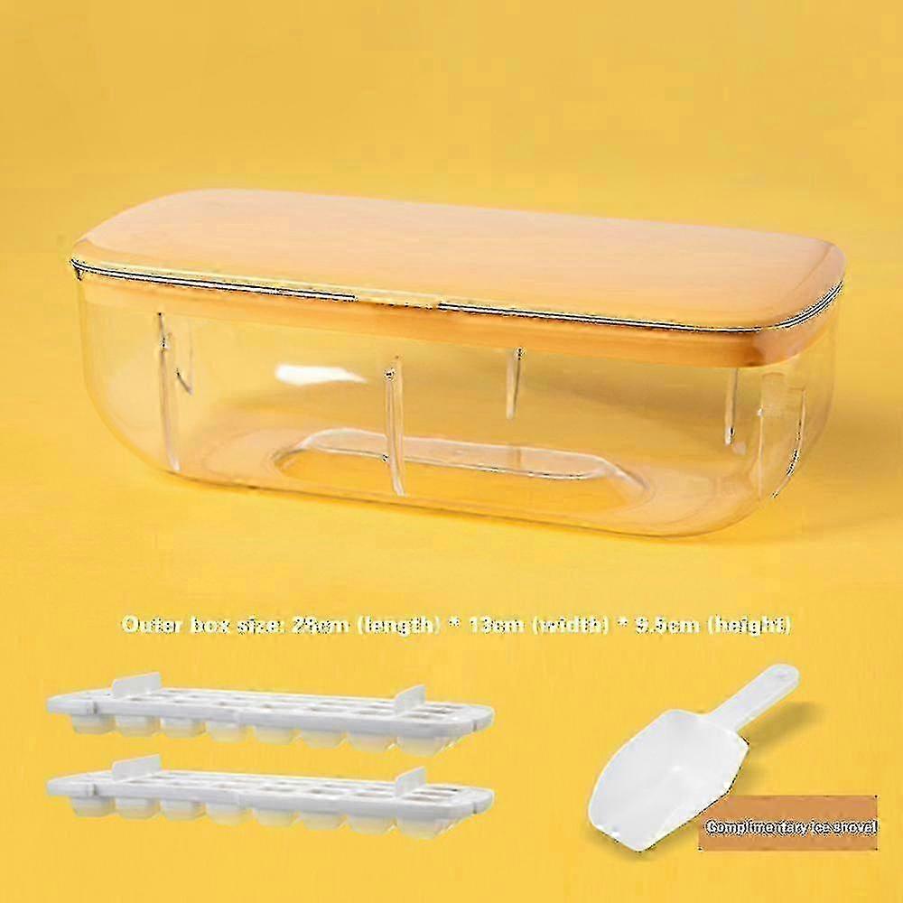 Ice Tray With Lid And Bin Easy Release Ice Box Storage Bucket