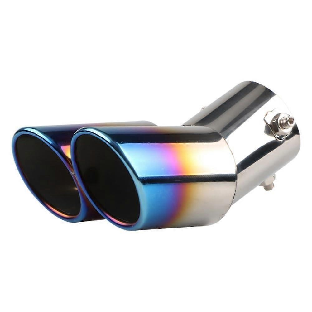 Exhaust Tip Universal Car Exhaust Tip Rolled Edge 1 To 2 Inch Diameter Muffler Silencer Blue