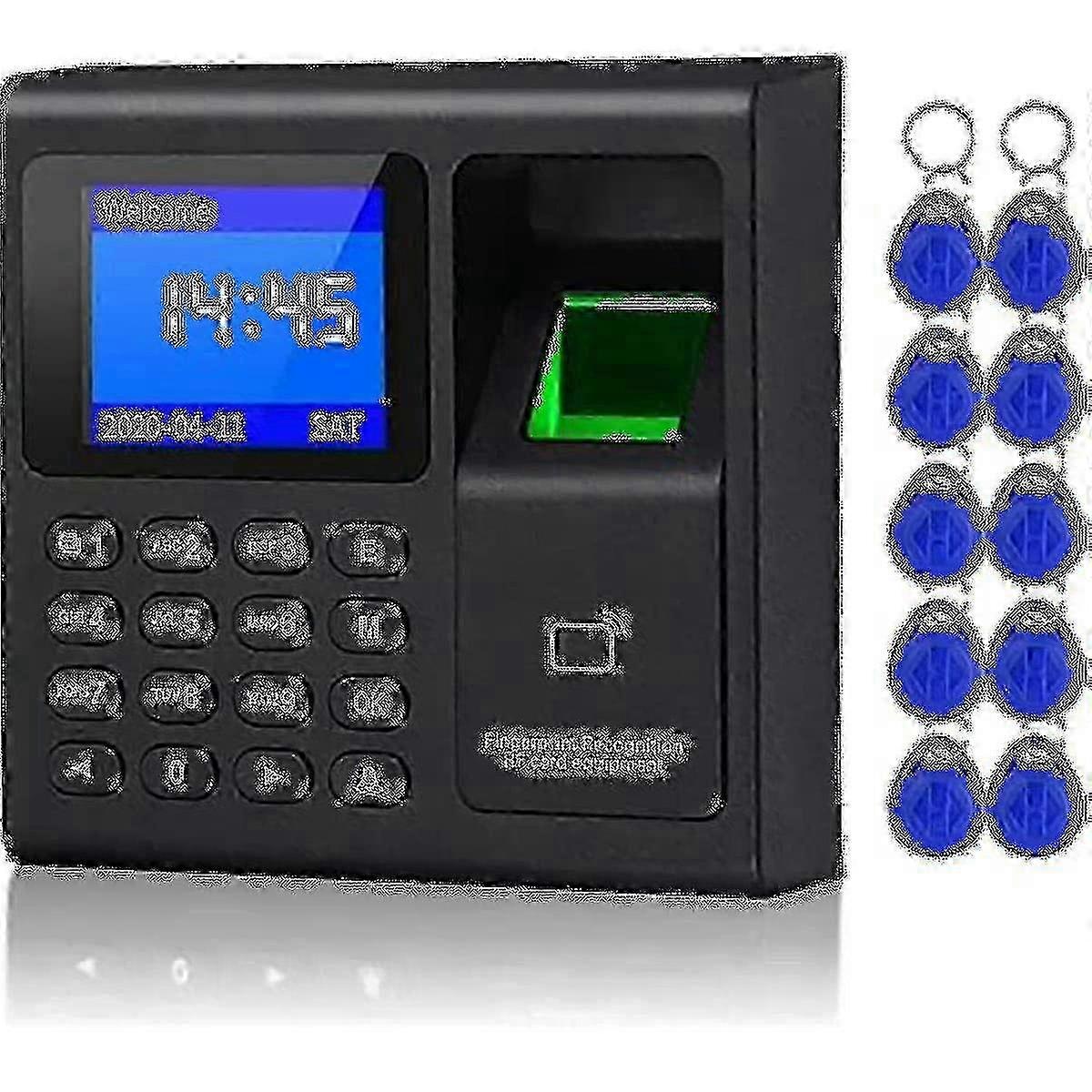 Time Clocks For Employees Small Business Biometric Fingerprint Time Attendance Terminal Clock Machine Office Punch Clock Automatic Report Ge