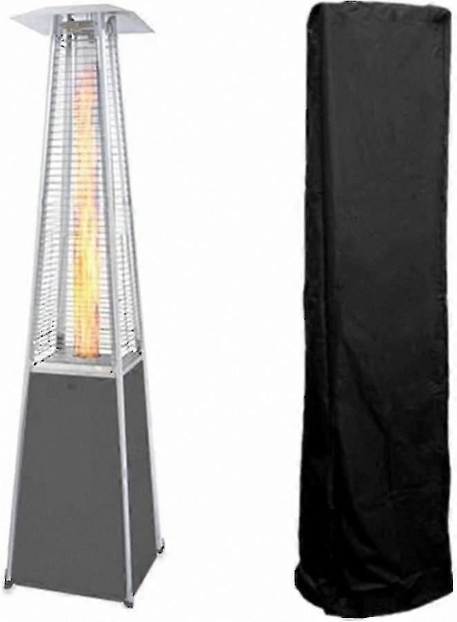 Durable Glass Tube Heater Cover - Weatherproof Square Patio Heater Shield for Outdoor Triangle and Pyramid Torch Models
