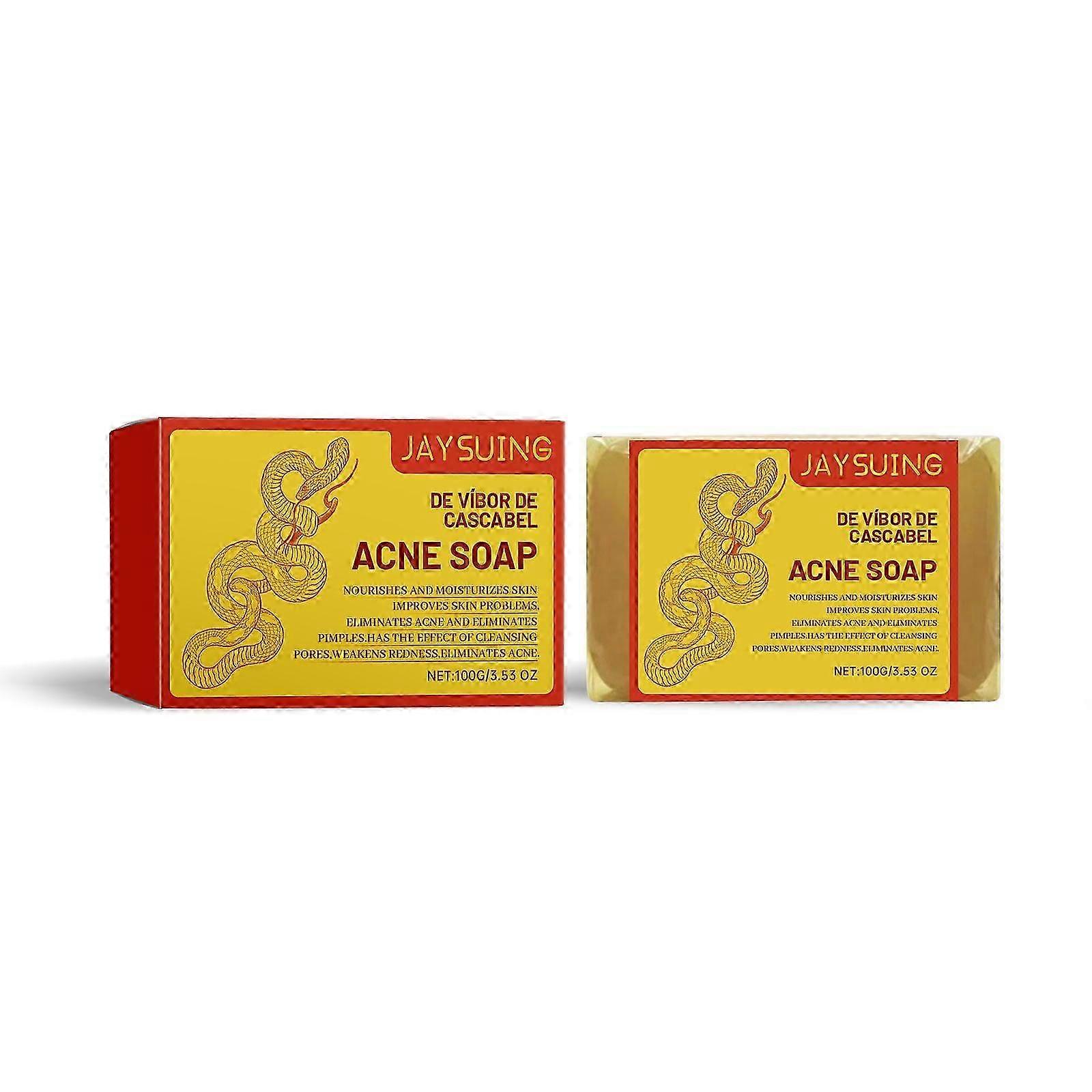 Jaysuing Acne Cleaning Soap Gentle Cleansing Back Acne Smooth Refreshing Skin Rejuvenation Cleansing Soap