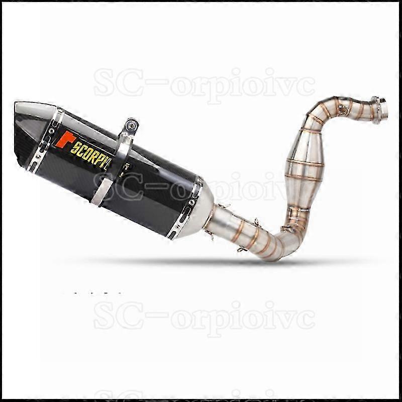 G310 GS/R Slip-on Motorcycle Exhaust System Carbon Fiber AK Muffler with DB Killer Escape Demper Link Pipe for BMW G310GS G310R