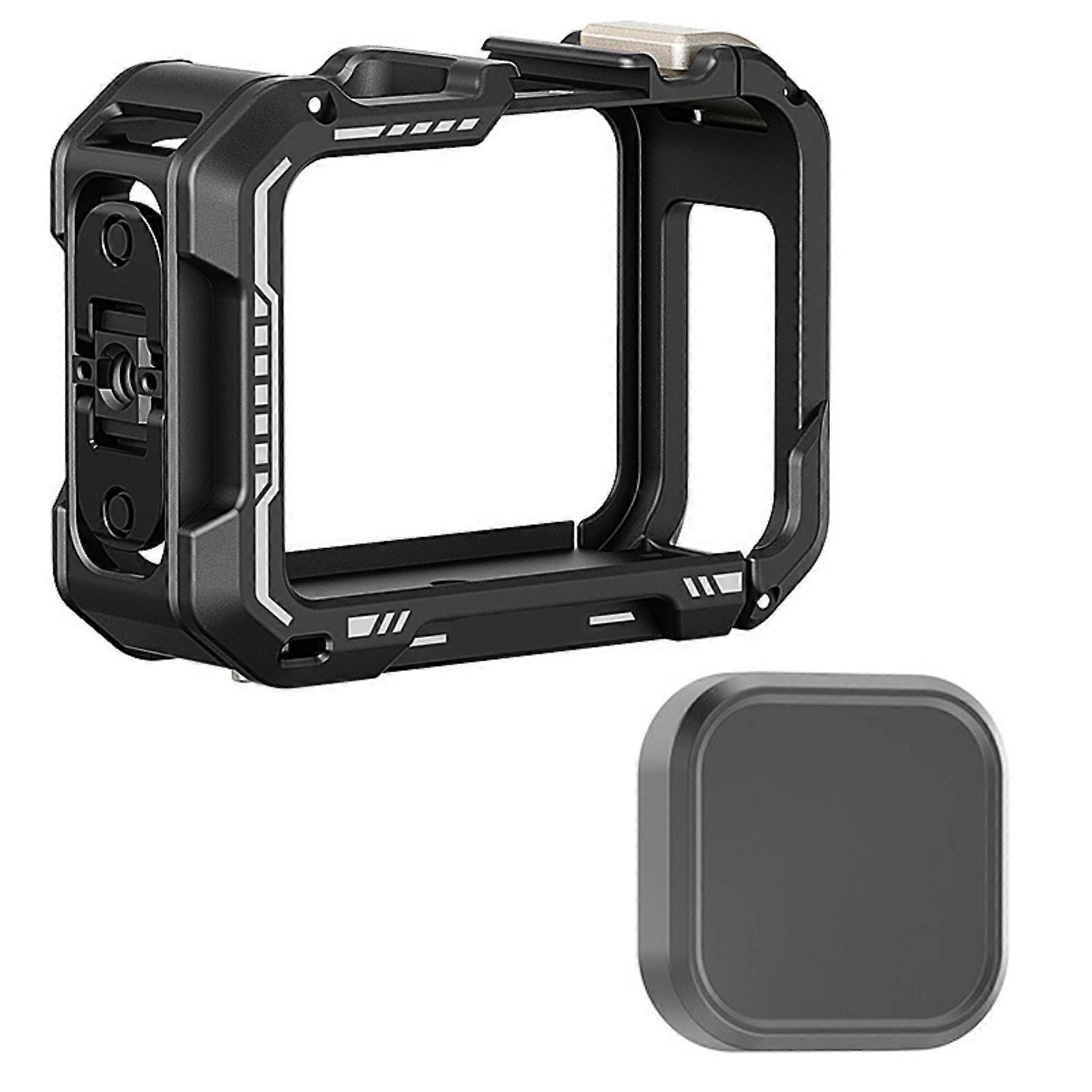 Aluminum Alloy Camera Cage with Lens Protective Caps for 13/12/11/10/9 Convenient Quick Release Designing Multicolor