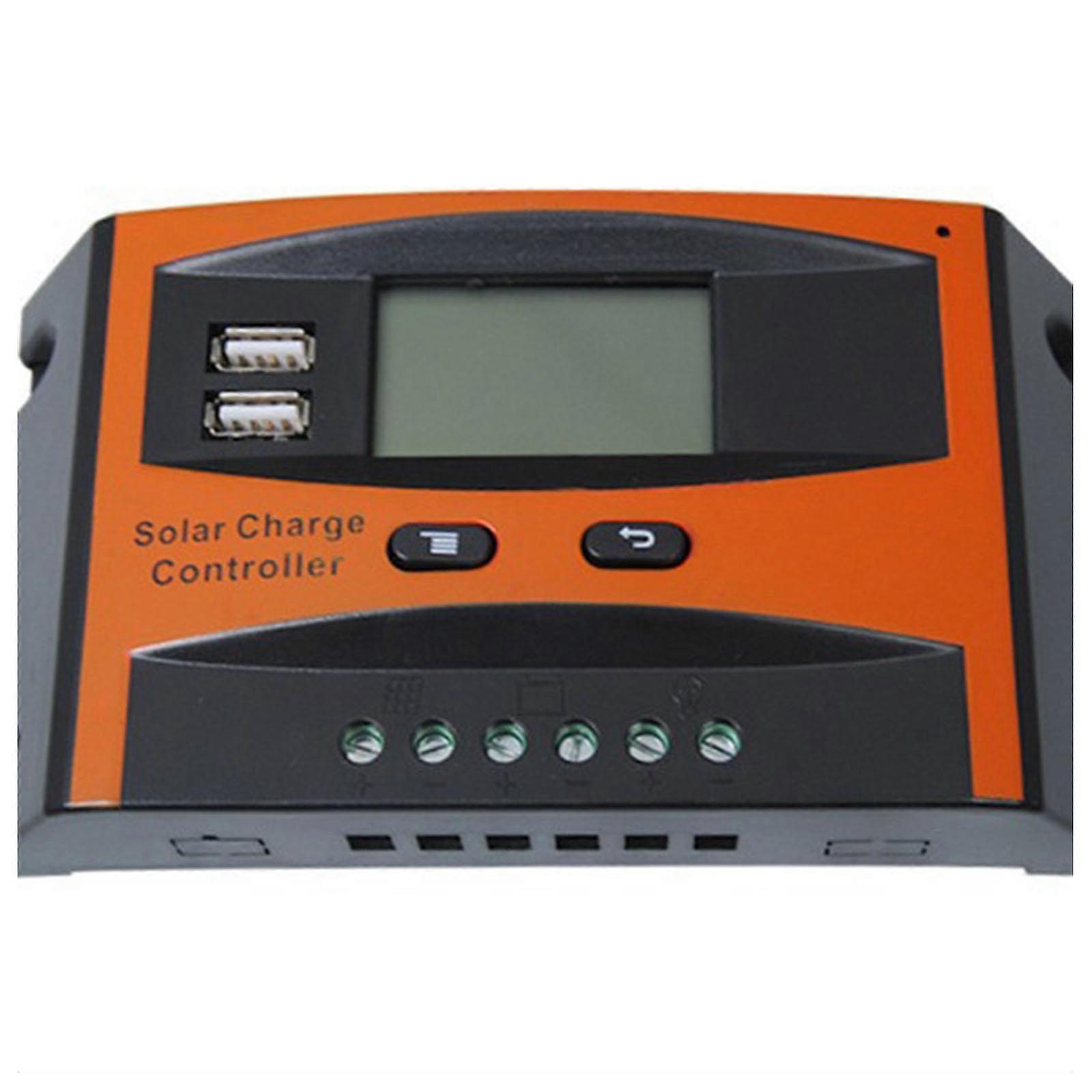 Professional Advanced Solar Charge Controller LCD Display Duals USB Ports Overcharge Protection Solar Regulator Multicolor