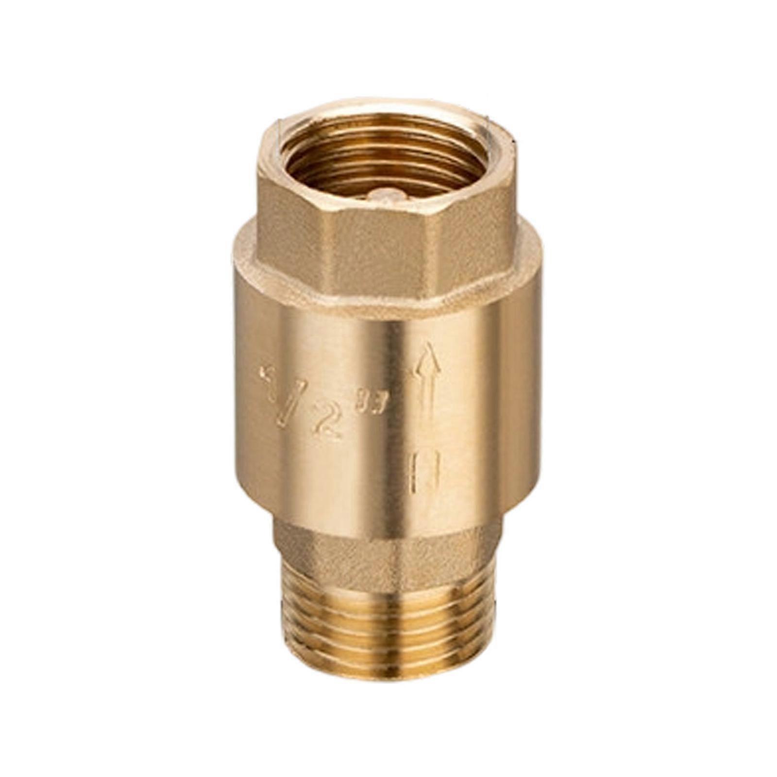 Heavy Duty Brass Check Valves 6 Inch Vertical Installation Leak Prevention For Water Systems Multiple Pipe Connection Multicolor