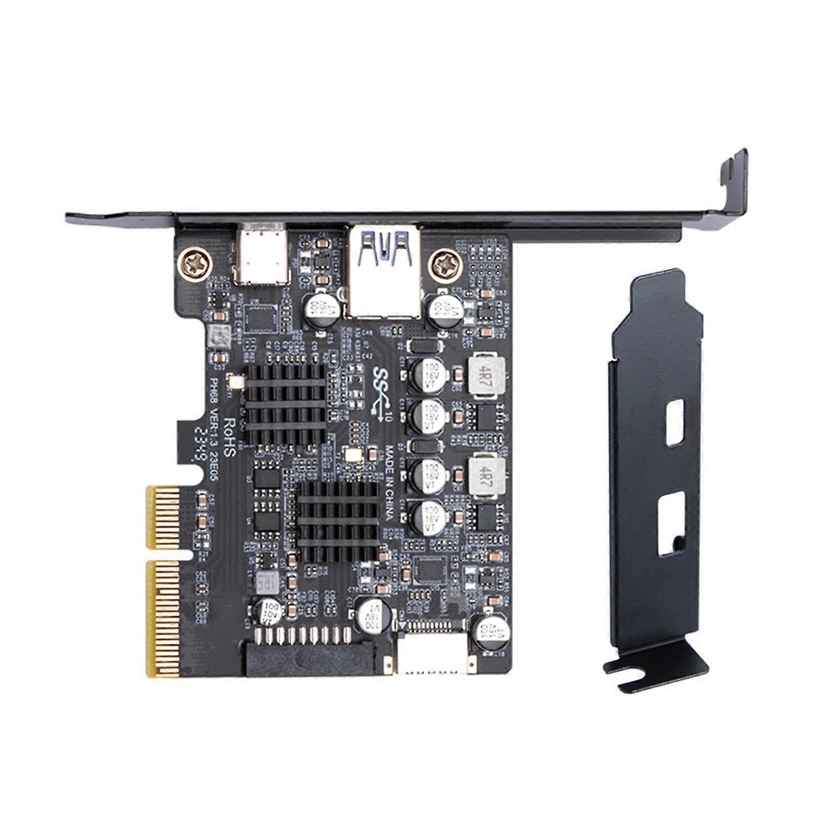 USB 3.2 PCIE Expansion Card 10Gbps Front Panel USB PCIE 4X To USB 3.2 Extended Adapter Card 10Gbps Data Transfer Multicolor