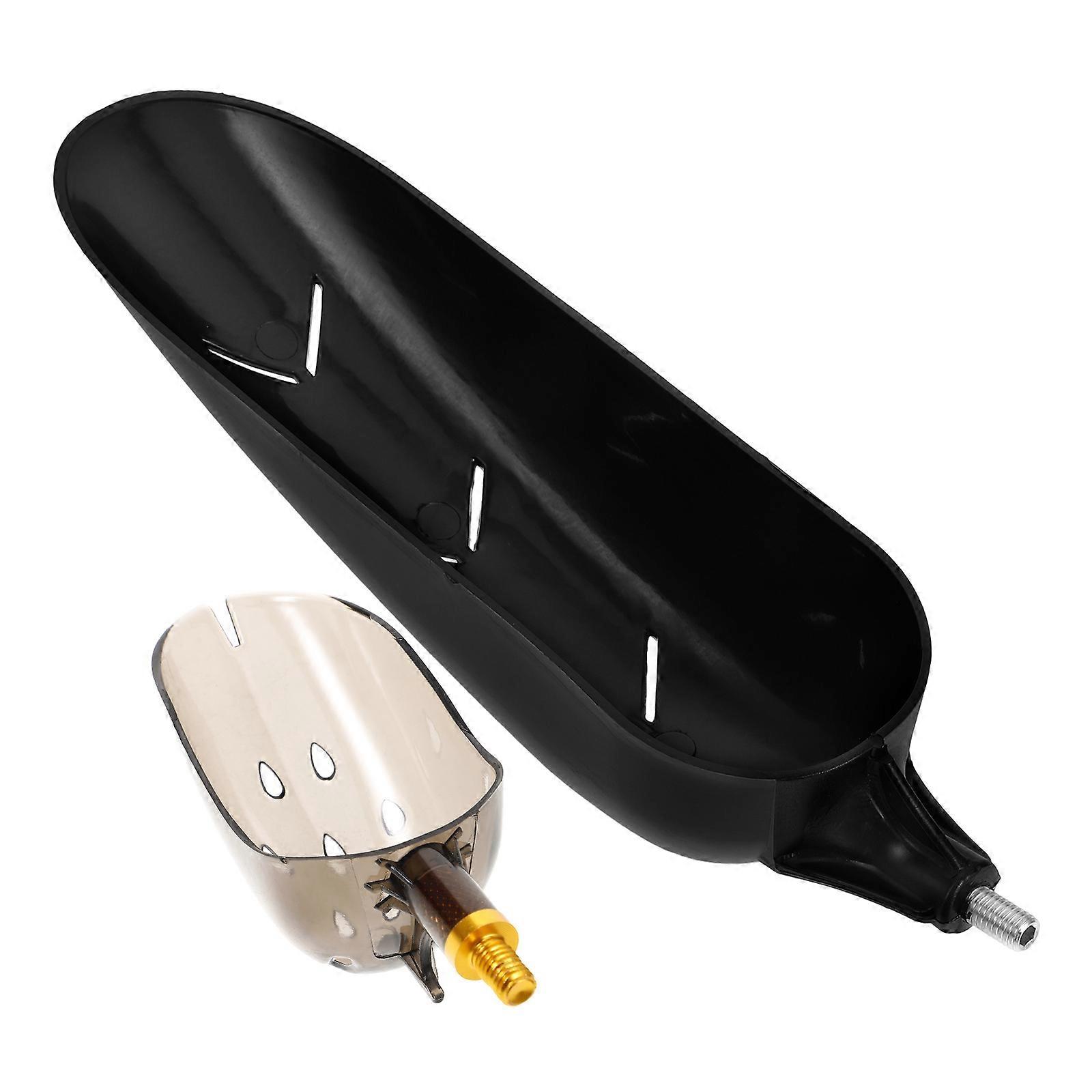 Fishing Bait Scoop Tool Replaceable Holder for Lures Feeding 2Pcs Kit