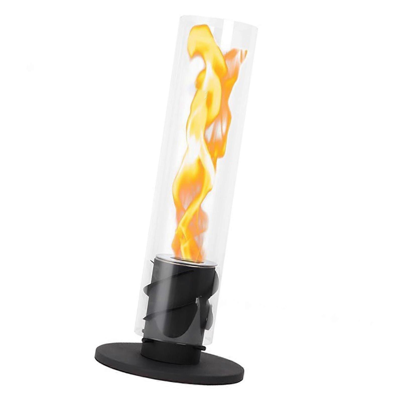 Windproof Tabletop Alcohols Fireplaces Stove With Rotating Flame Effect Metal Outdoor Heater For Garden Event Camping Multicolor