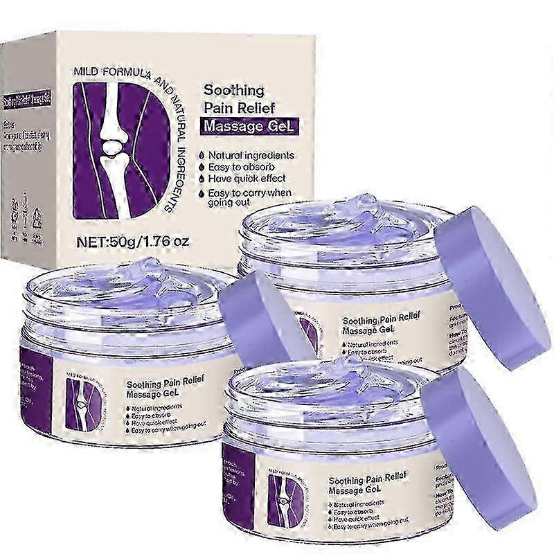 3 قطع جل ألم المفاصل جل أرجواني لأنشطة المفاصل في جميع أنحاء الجسم، يهدئ الركبتين وأسفل الظهر والرقبة واليدين والقدمين